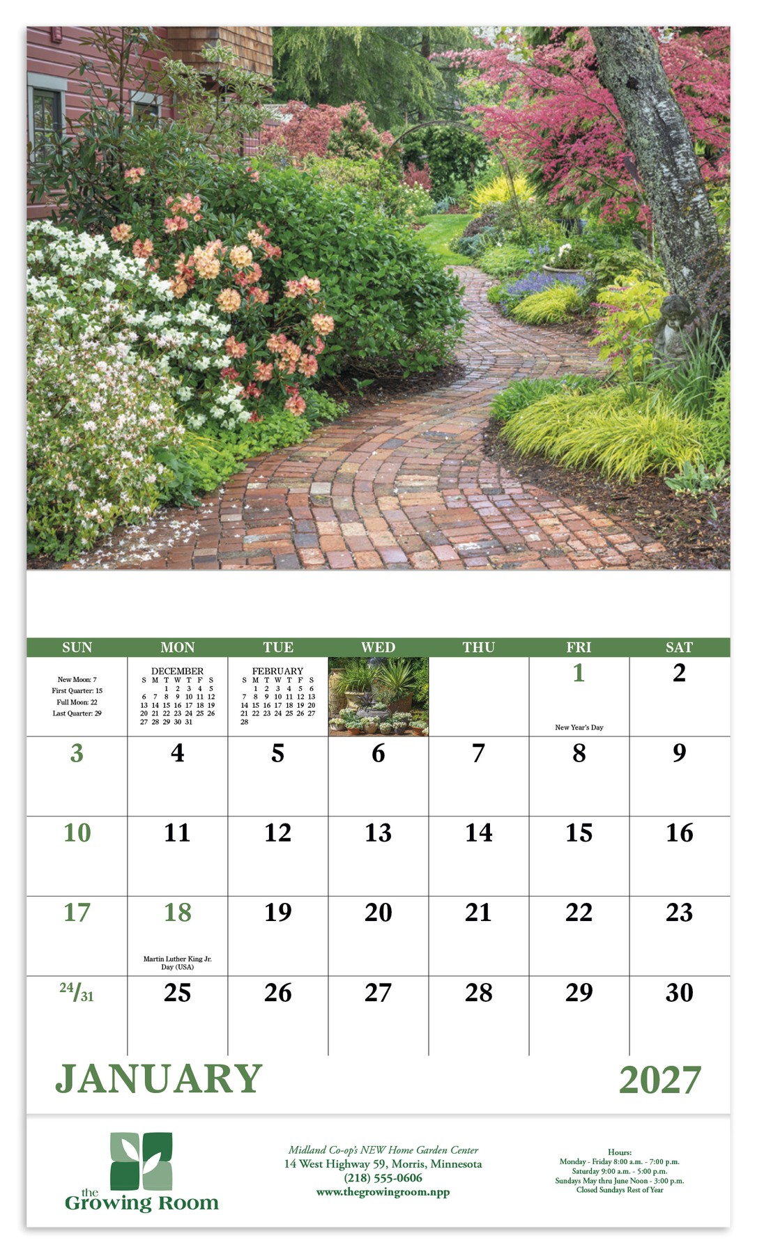 Picture of Good Value™ Garden Walk - Stapled Calendar