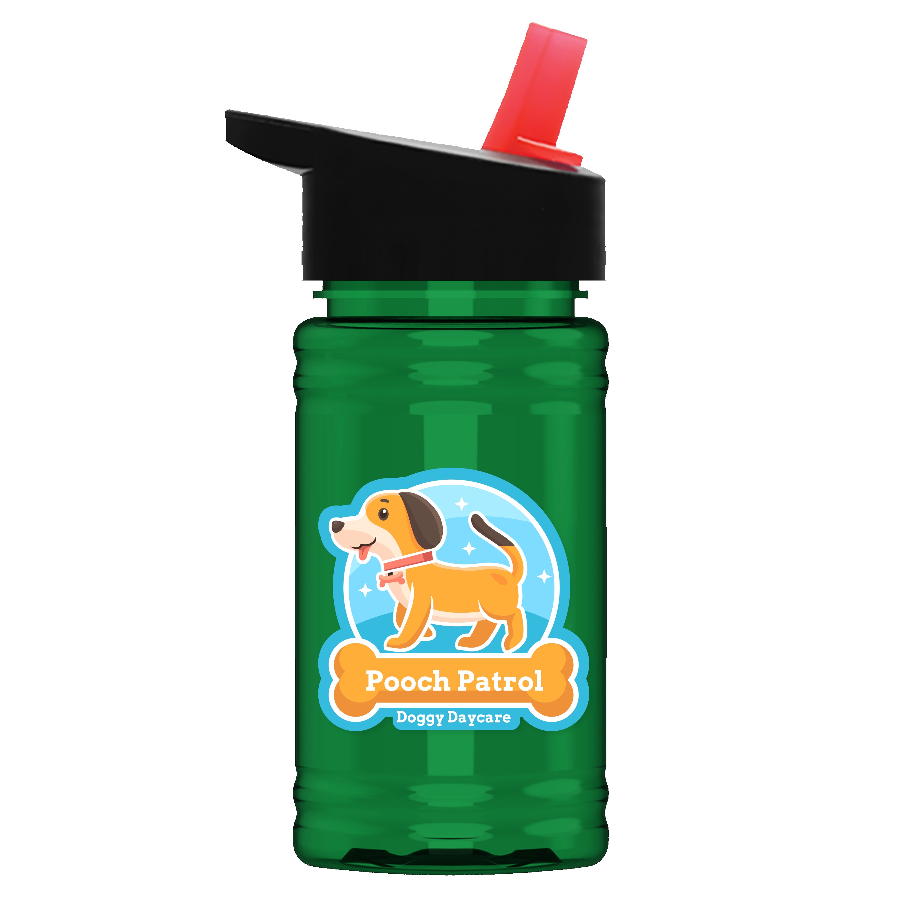 Picture of Garyline® Mini RPET Bottle with Flip-Straw Lid - 16 oz.