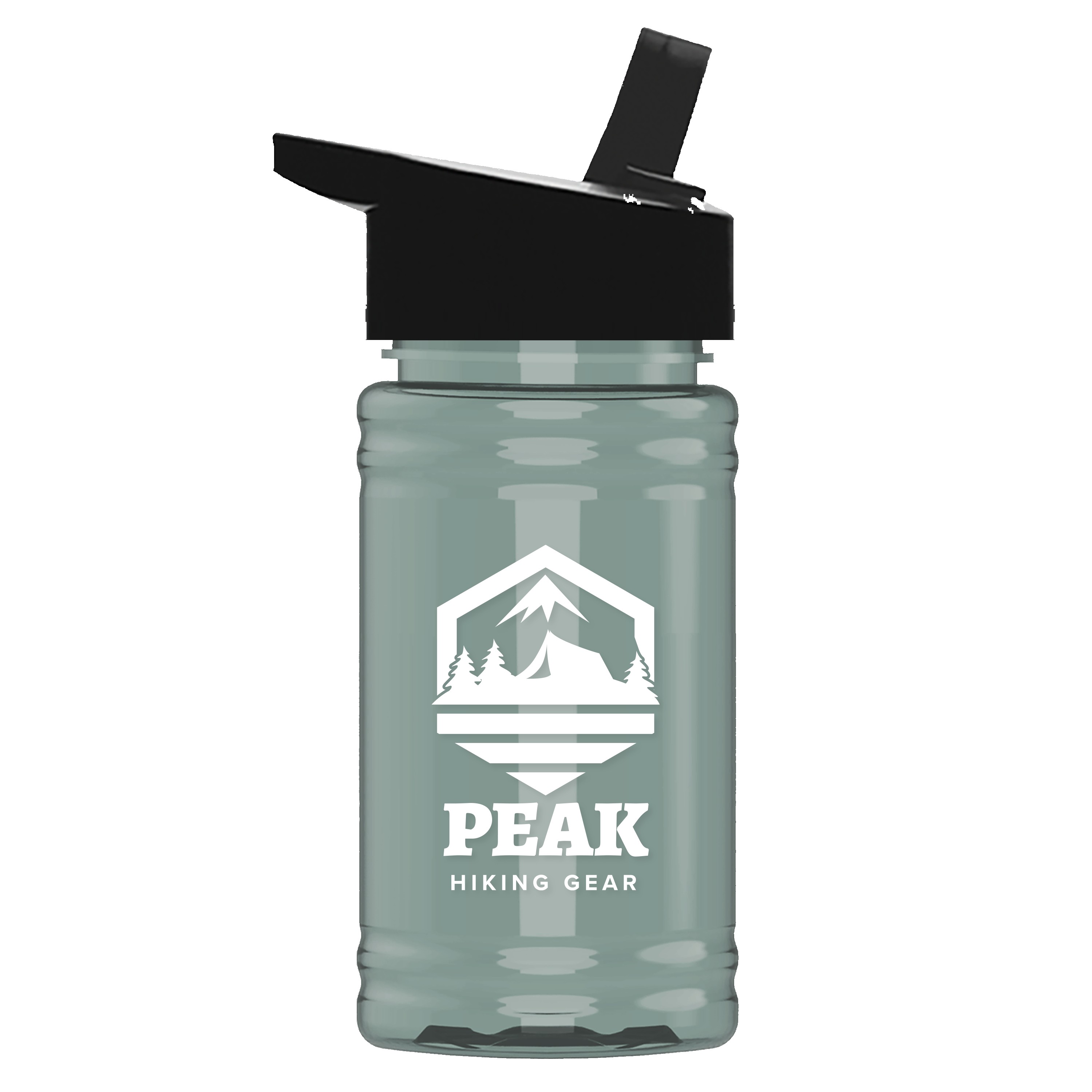 Picture of Garyline® Mini RPET Bottle with Flip-Straw Lid - 16 oz.