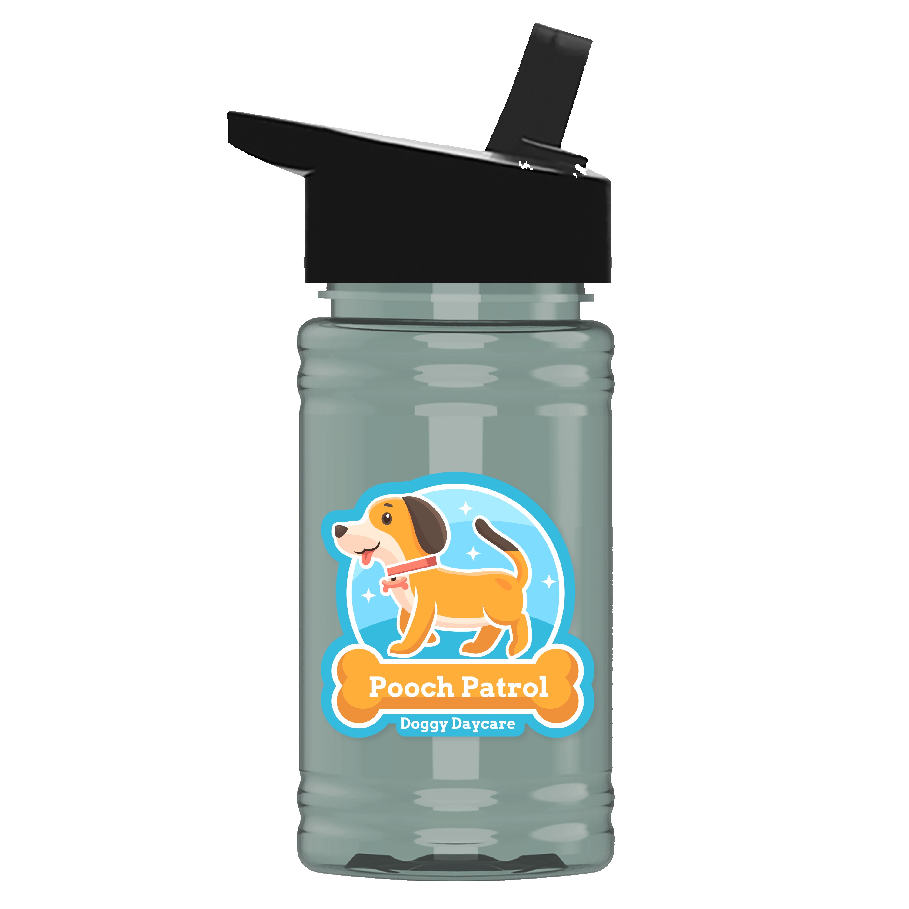 Picture of Garyline® Mini RPET Bottle with Flip-Straw Lid - 16 oz.