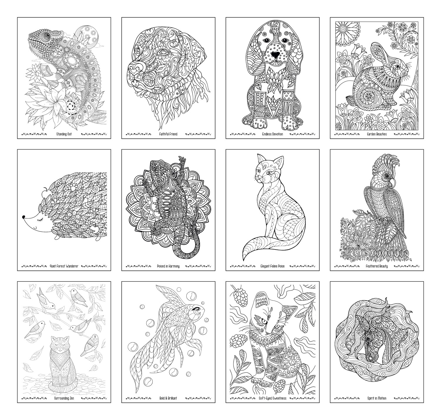 Picture of Good Value™ Unwind with Pets Adult Coloring Book