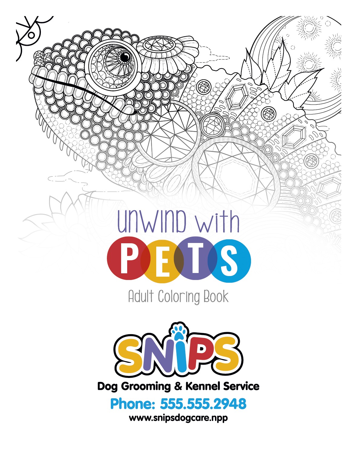 Picture of Good Value™ Unwind with Pets Adult Coloring Book