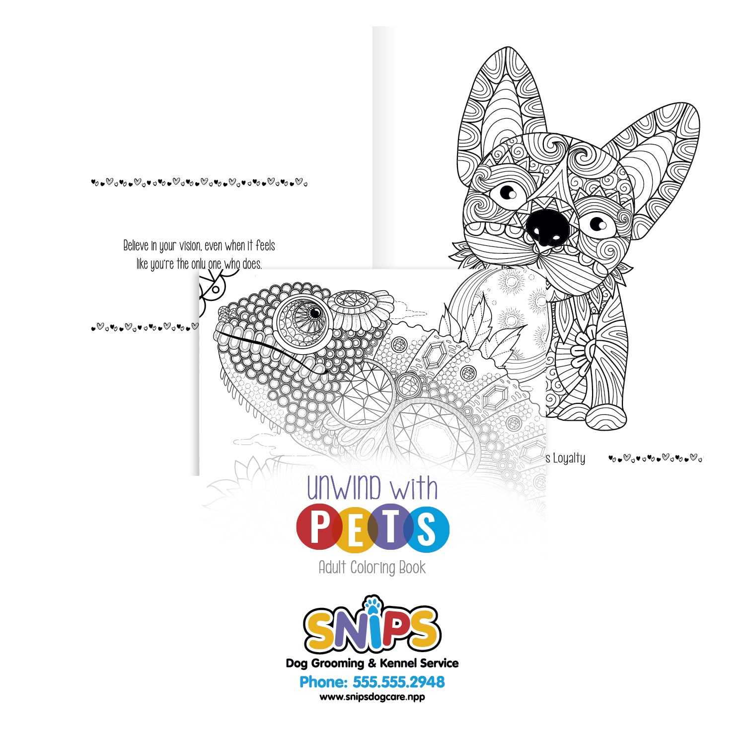 Picture of Good Value™ Unwind with Pets Adult Coloring Book