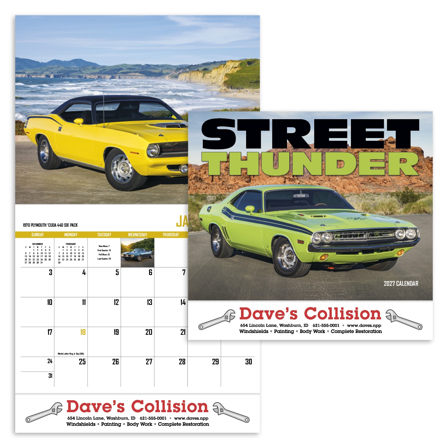 Picture of HotLine® Products Street Thunder Appointment Calendar - Stapled