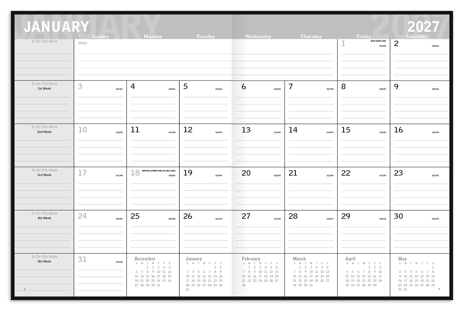 Picture of Triumph® Calendars Classic Monthly Planner