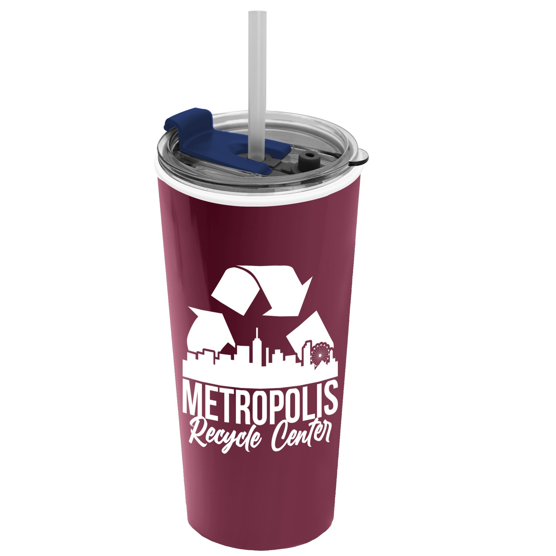Picture of Garyline® Roadmaster Travel Tumbler with 2-in-1 Lid with Straw - 18 oz.
