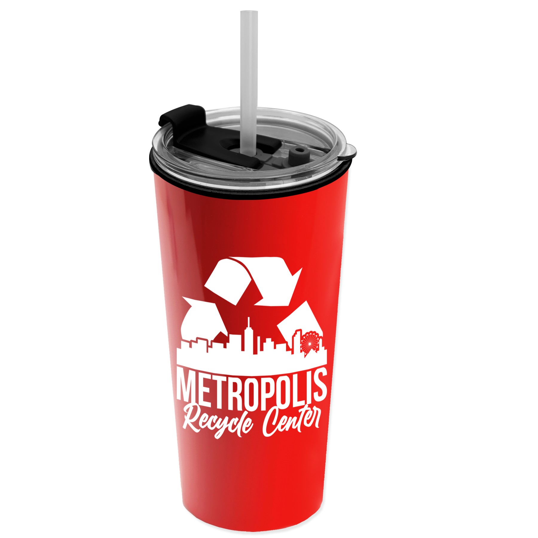 Picture of Garyline® Roadmaster Travel Tumbler with 2-in-1 Lid with Straw - 18 oz.