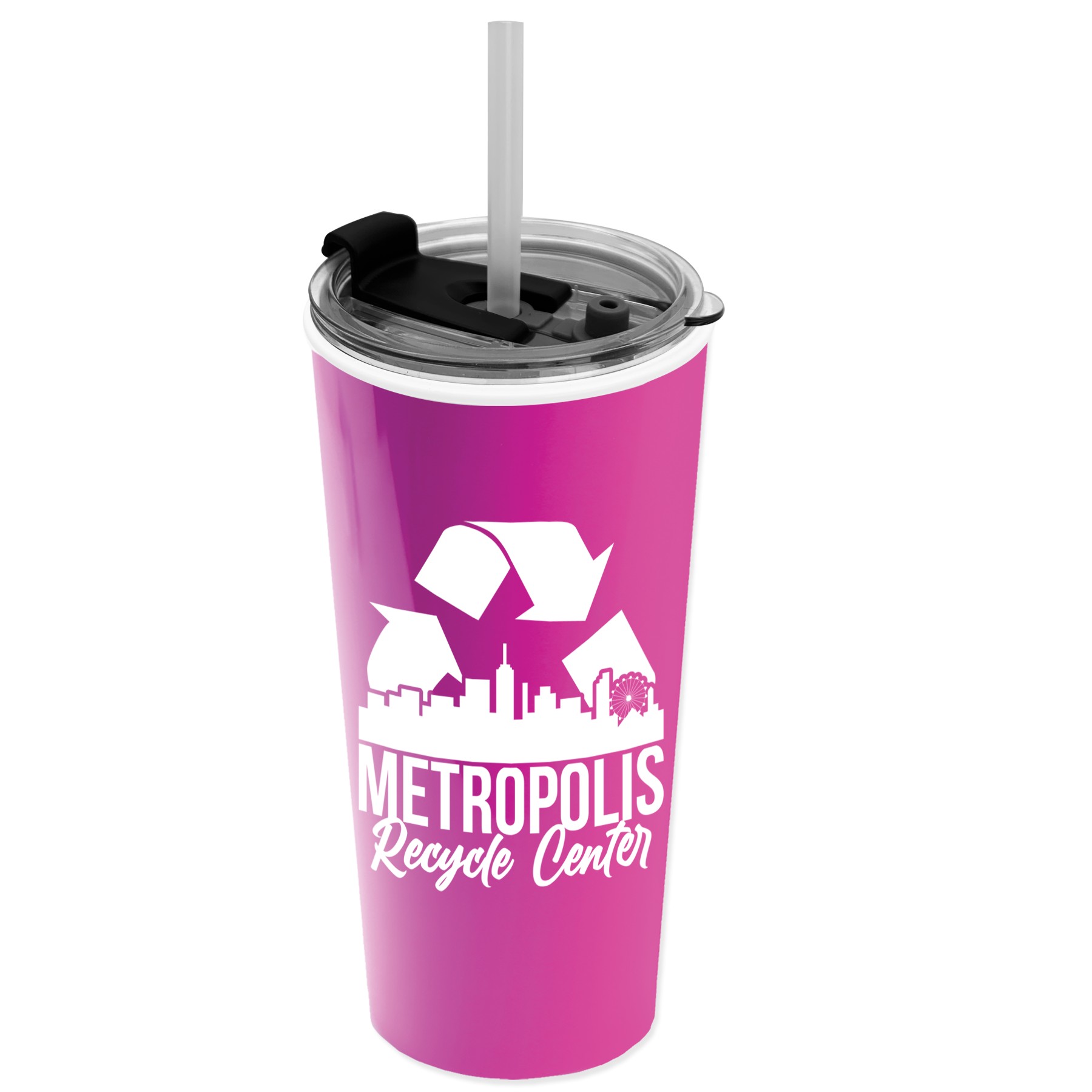 Picture of Garyline® Roadmaster Travel Tumbler with 2-in-1 Lid with Straw - 18 oz.