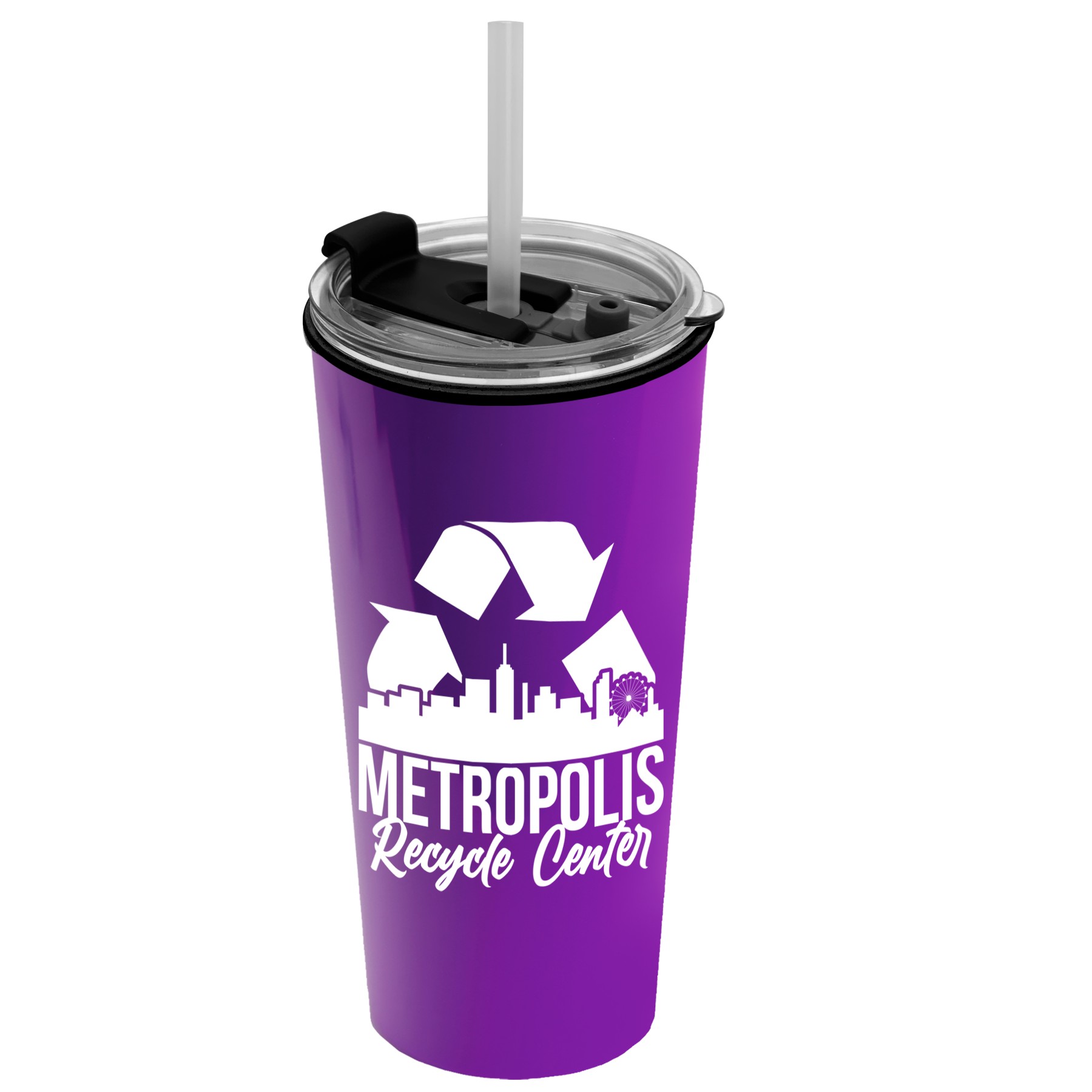 Picture of Garyline® Roadmaster Travel Tumbler with 2-in-1 Lid with Straw - 18 oz.