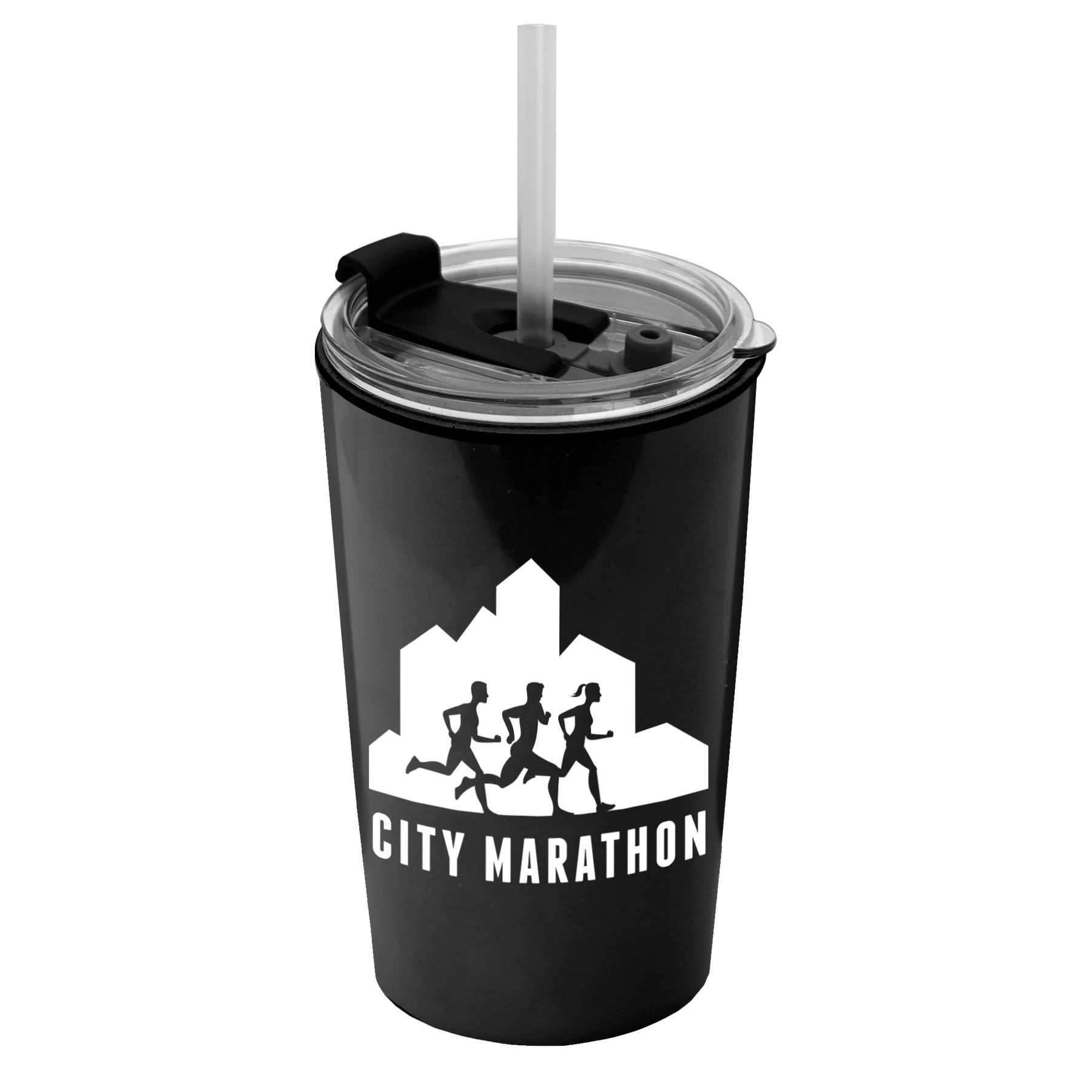 Picture of Garyline® Sentinel Metallic Acrylic Tumbler with 2-in-1 Lid with Straw - 14 oz.