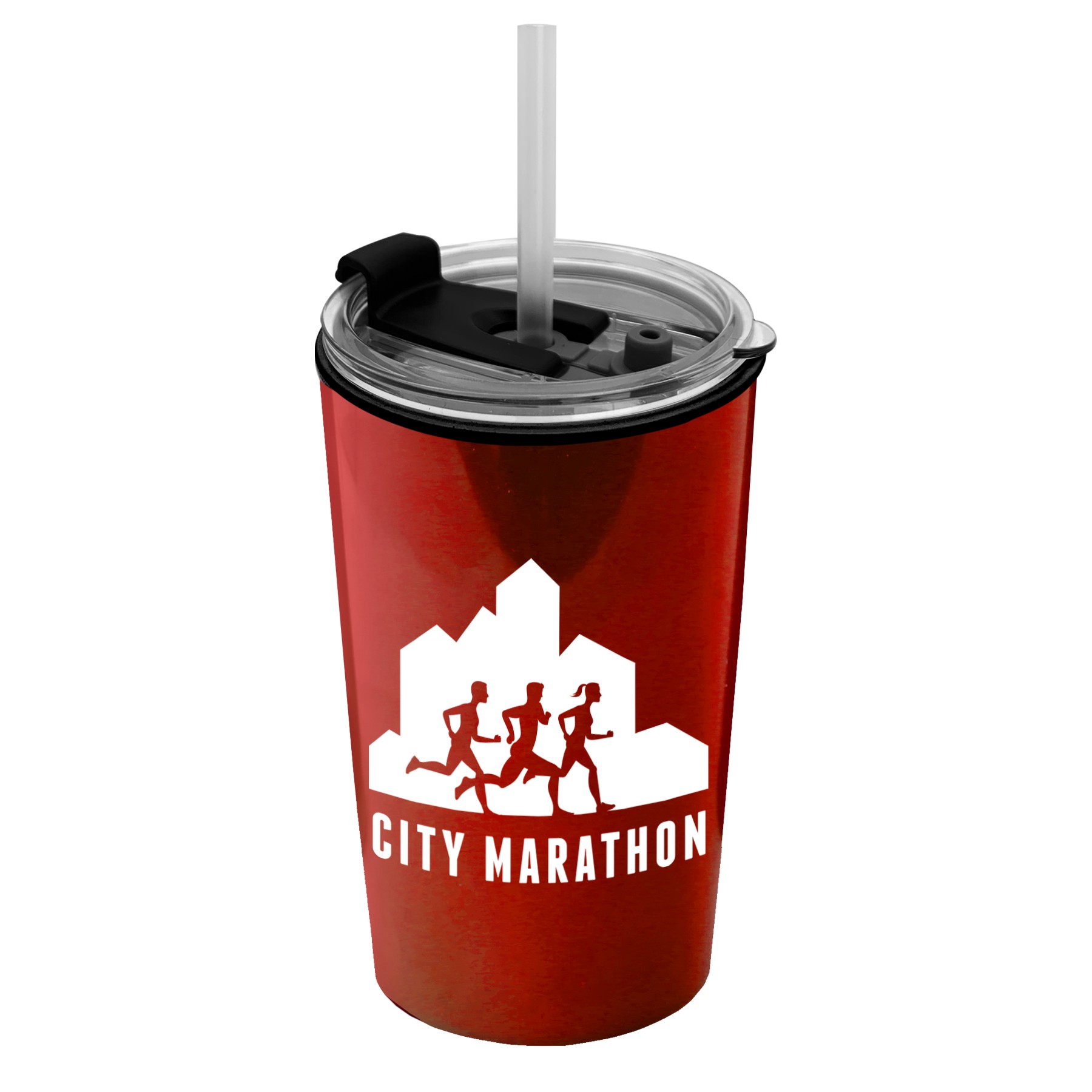Picture of Garyline® Sentinel Metallic Acrylic Tumbler with 2-in-1 Lid with Straw - 14 oz.