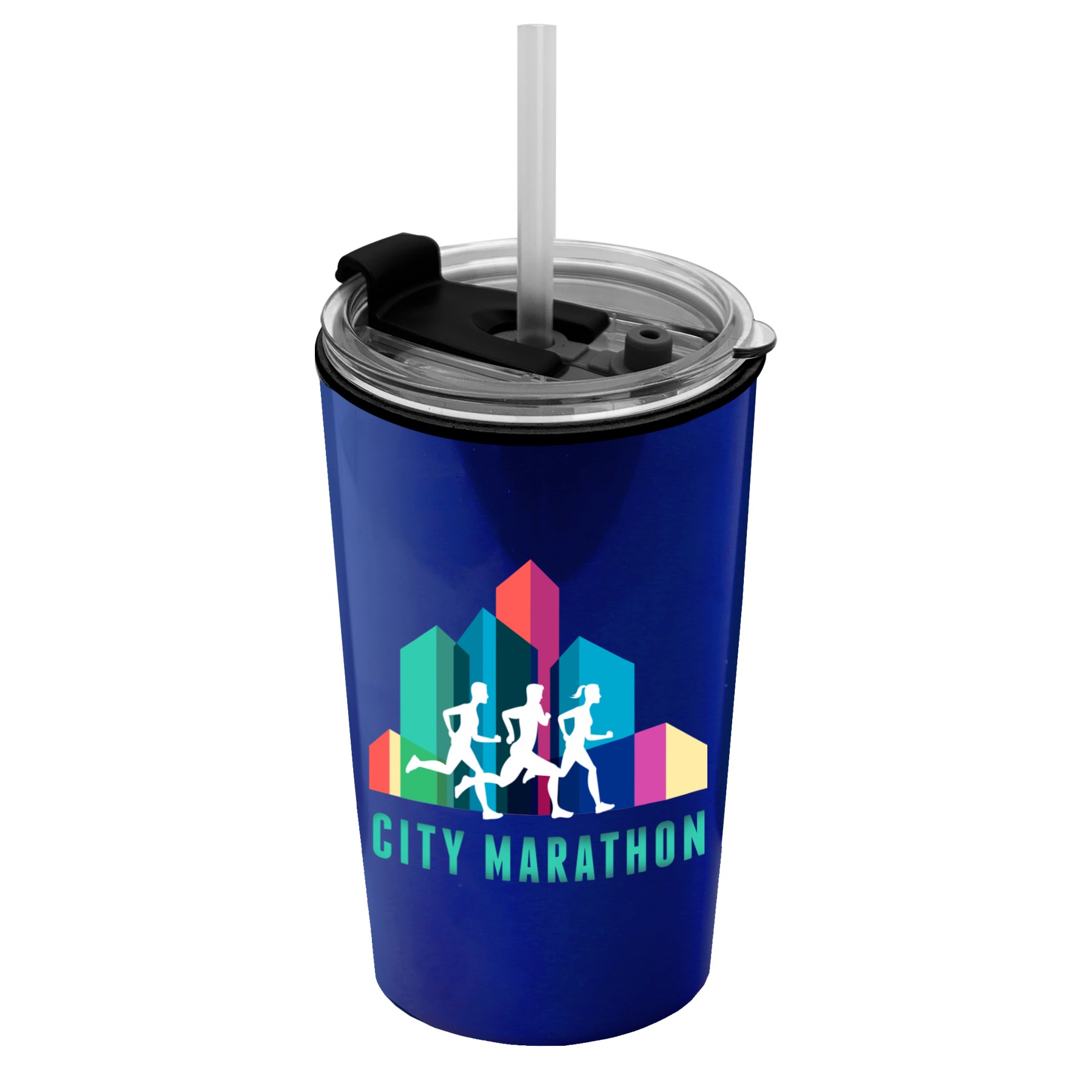 Picture of Garyline® Sentinel Metallic Acrylic Tumbler with 2-in-1 Lid with Straw - 14 oz.