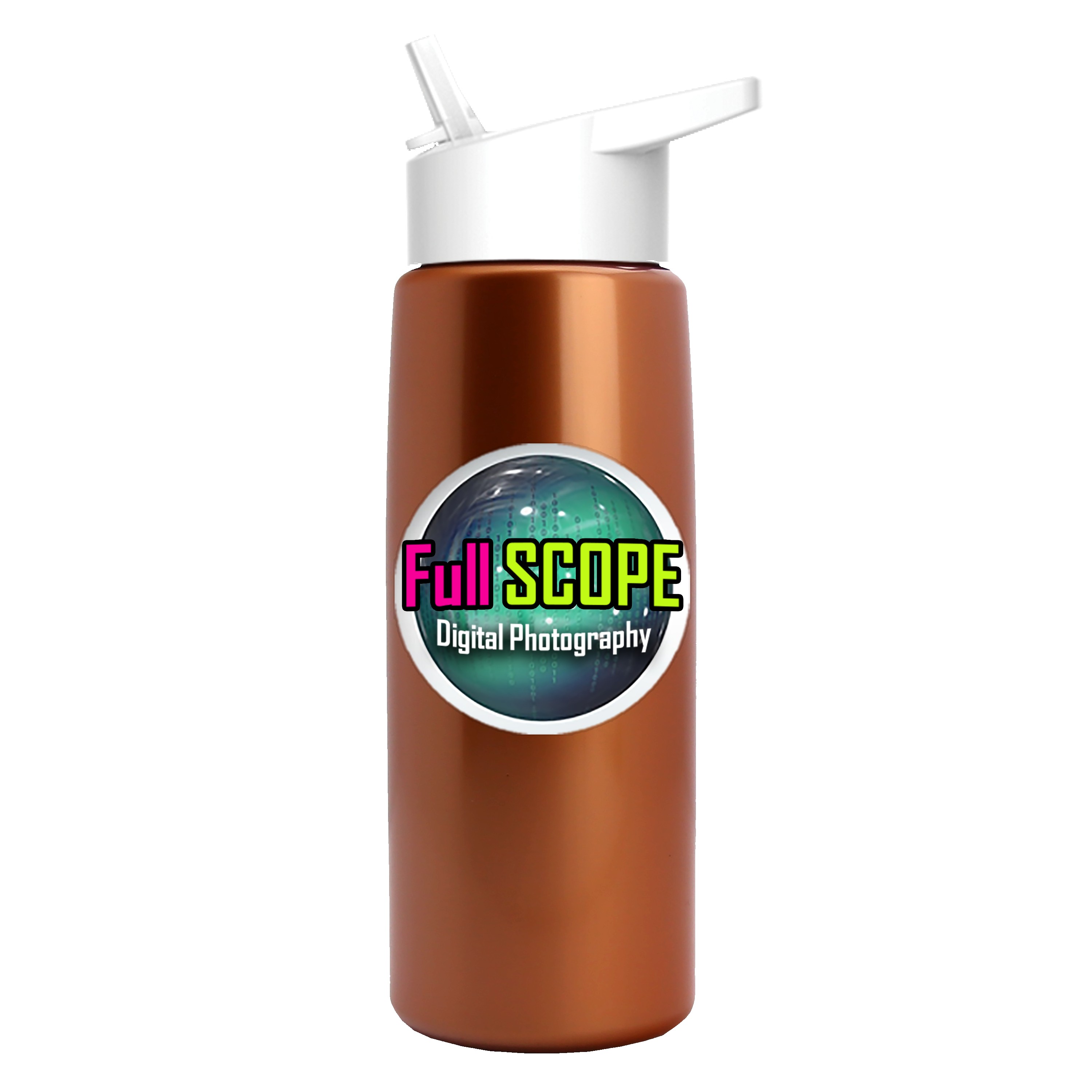 Picture of Garyline® Flair Tritan® Metallike Bottle with Flip-Straw Lid - 26 oz.