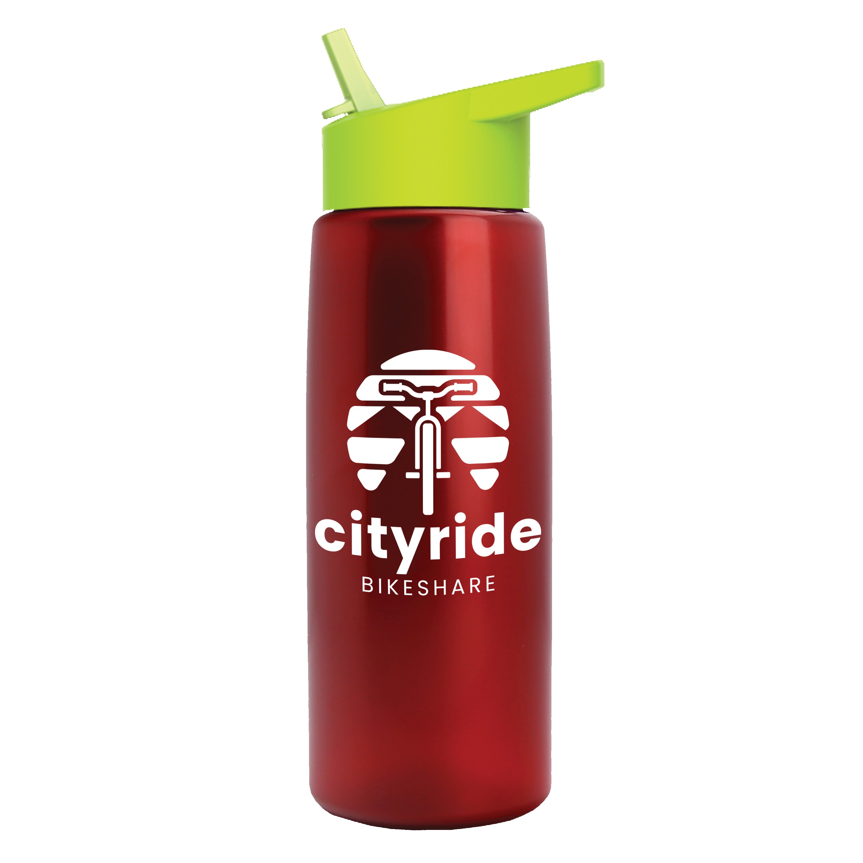 Picture of Garyline® Flair Tritan® Metallike Bottle with Flip-Straw Lid - 26 oz.