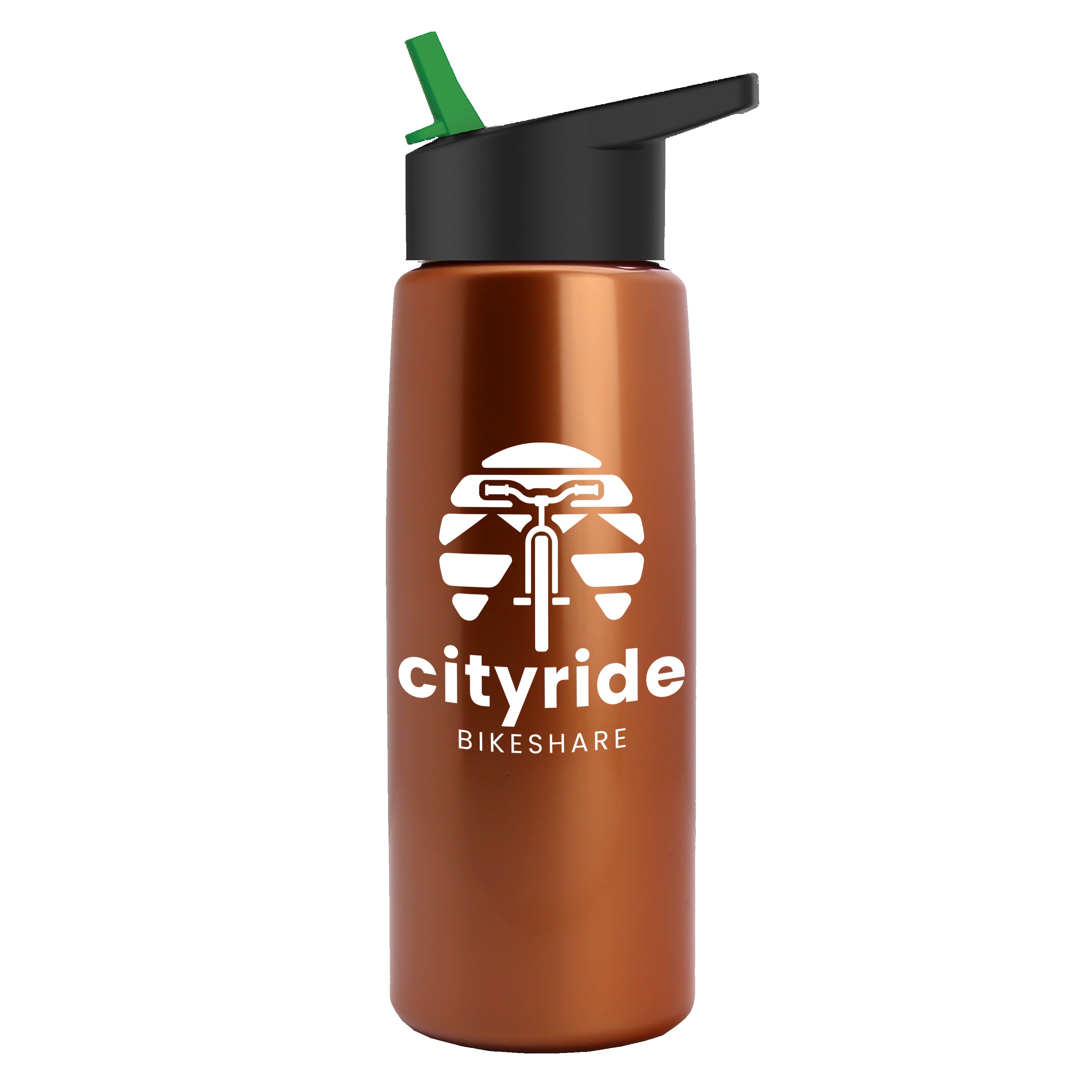 Picture of Garyline® Flair Tritan® Metallike Bottle with Flip-Straw Lid - 26 oz.