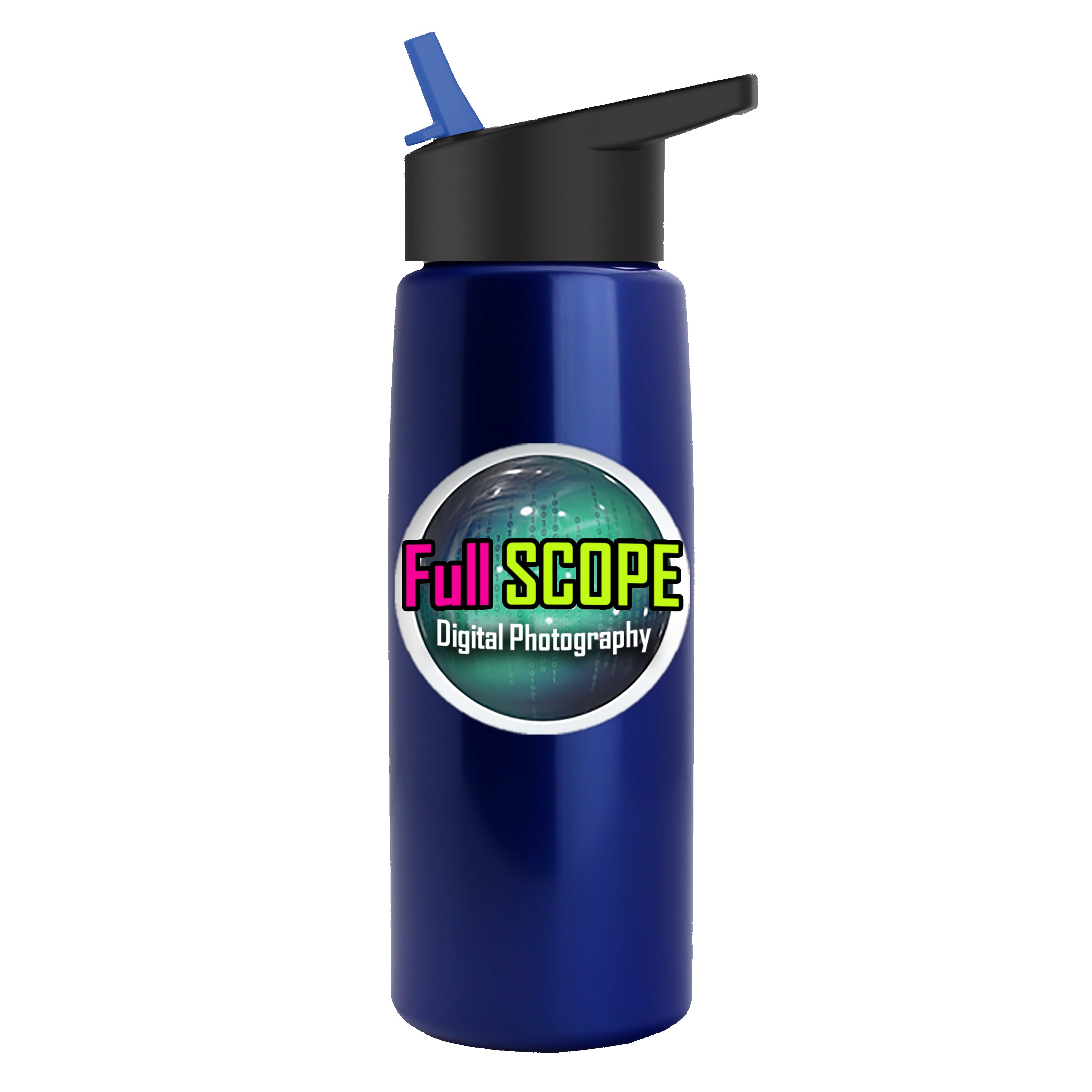 Picture of Garyline® Flair Tritan® Metallike Bottle with Flip-Straw Lid - 26 oz.