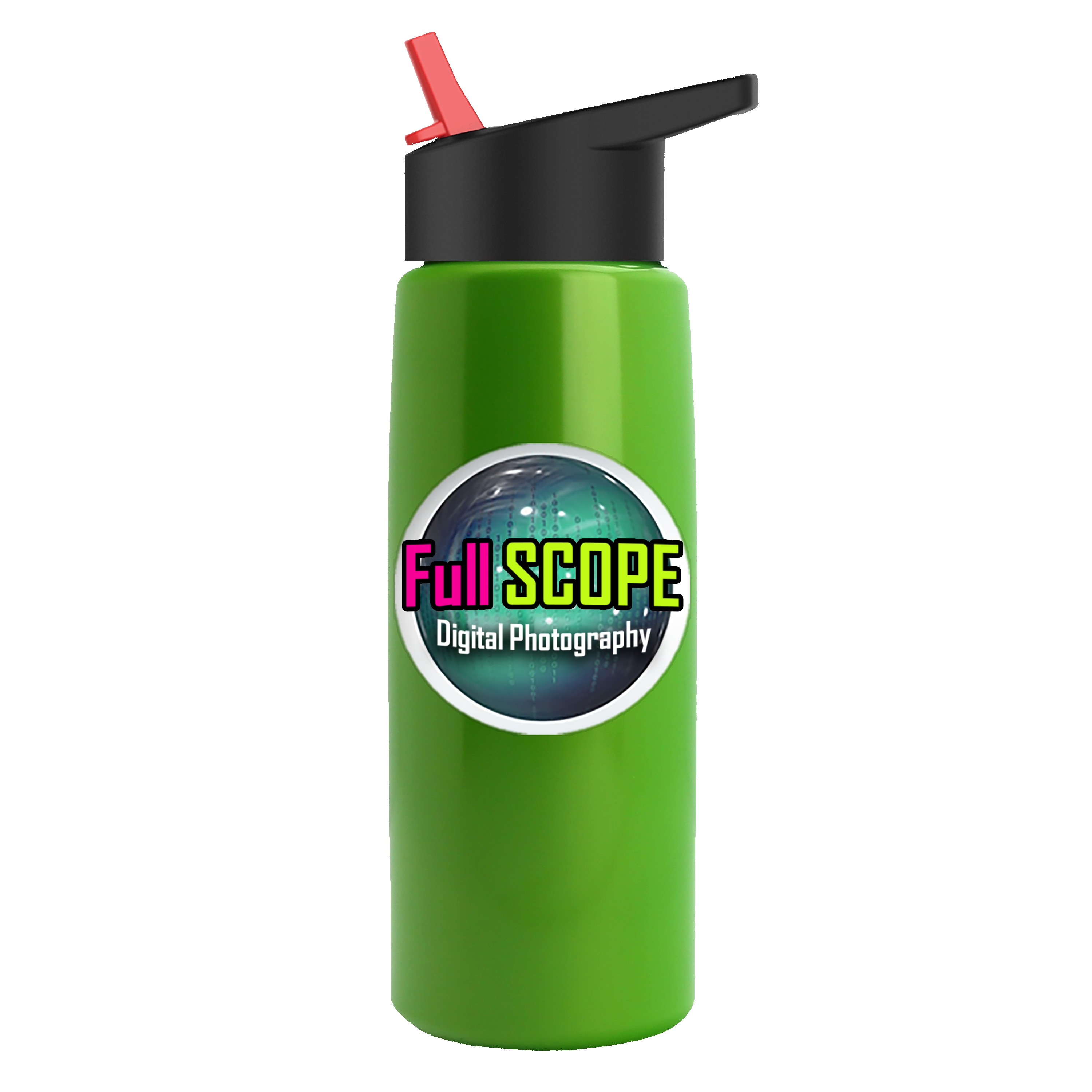 Picture of Garyline® Flair Tritan® Metallike Bottle with Flip-Straw Lid - 26 oz.