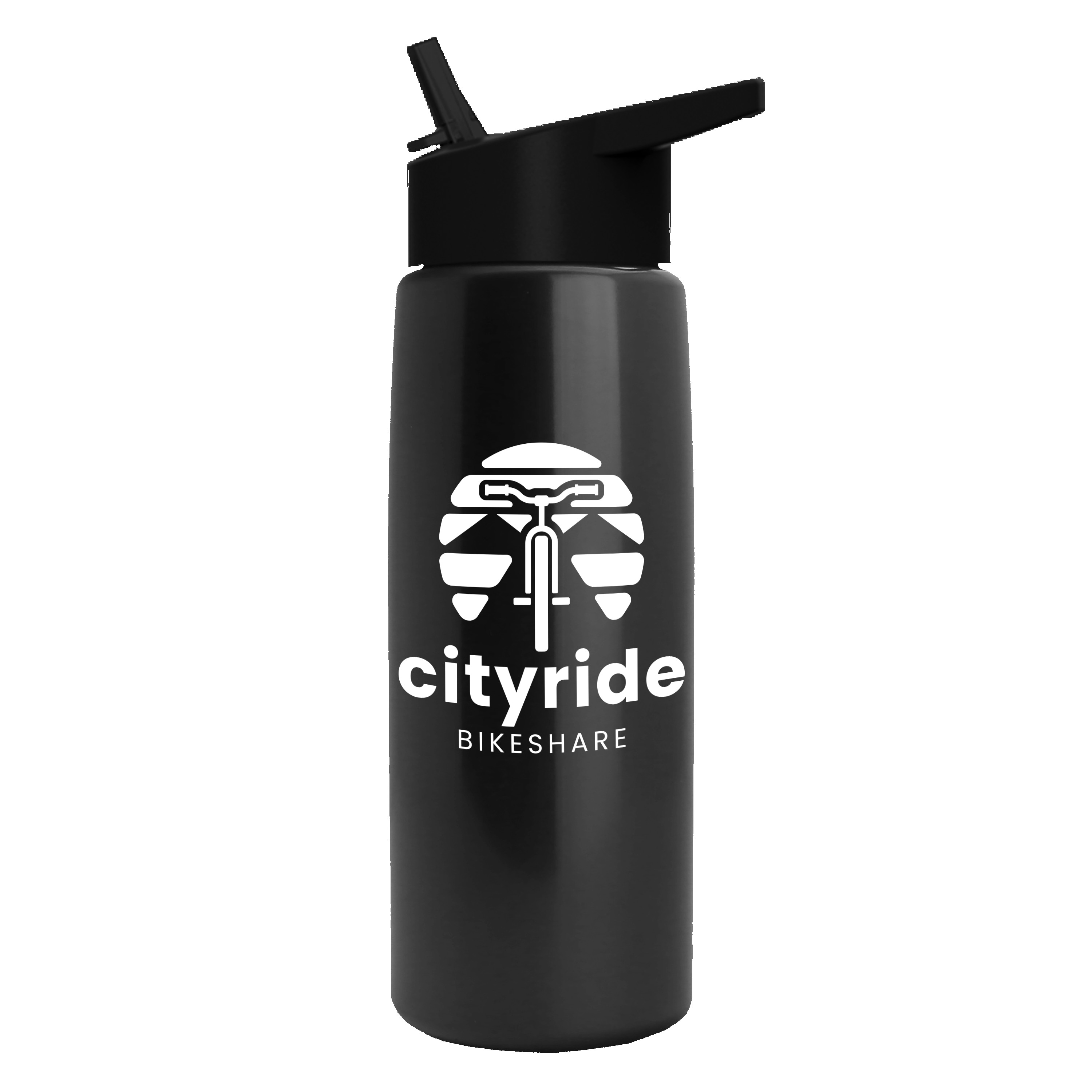 Picture of Garyline® Flair Tritan® Metallike Bottle with Flip-Straw Lid - 26 oz.