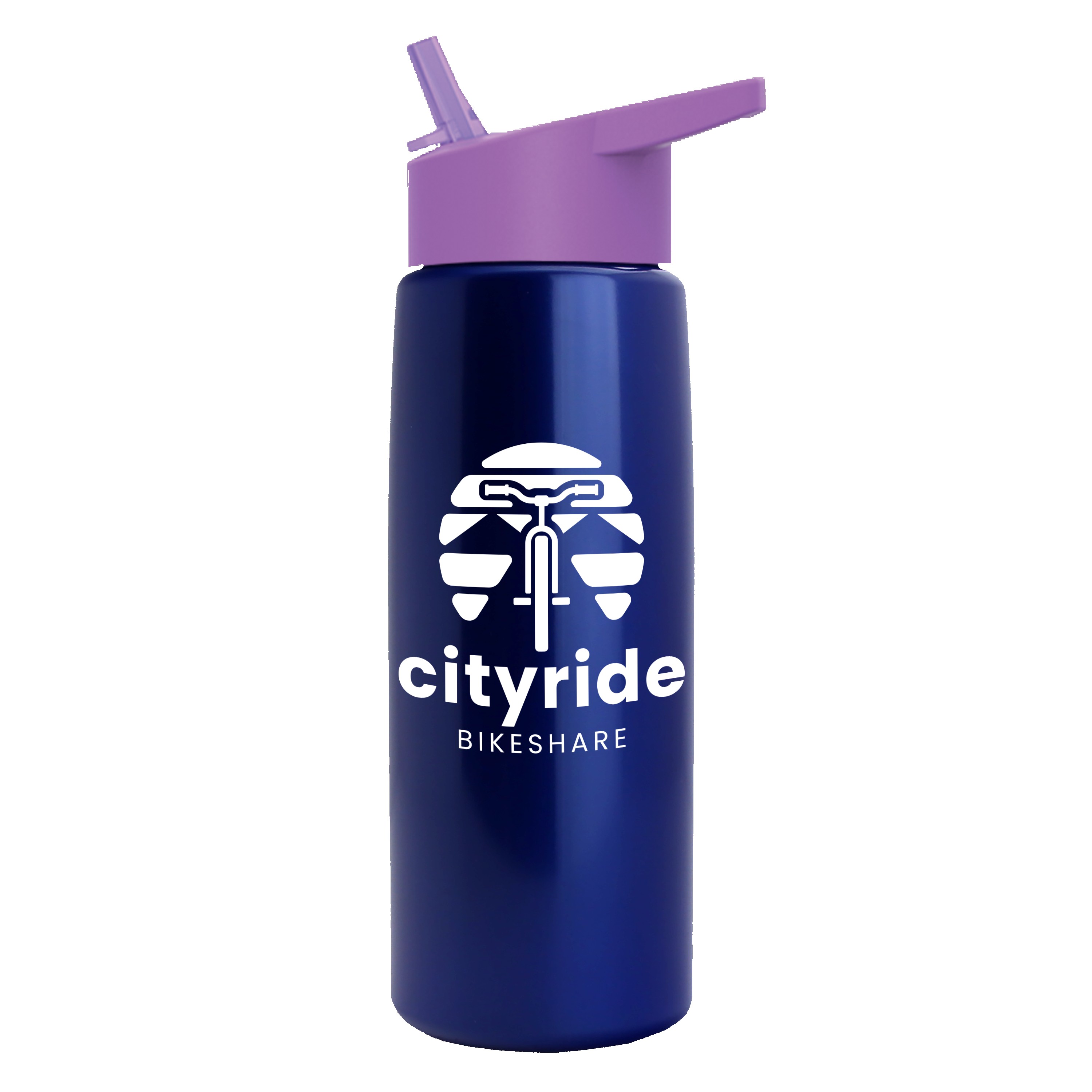 Picture of Garyline® Flair Tritan® Metallike Bottle with Flip-Straw Lid - 26 oz.