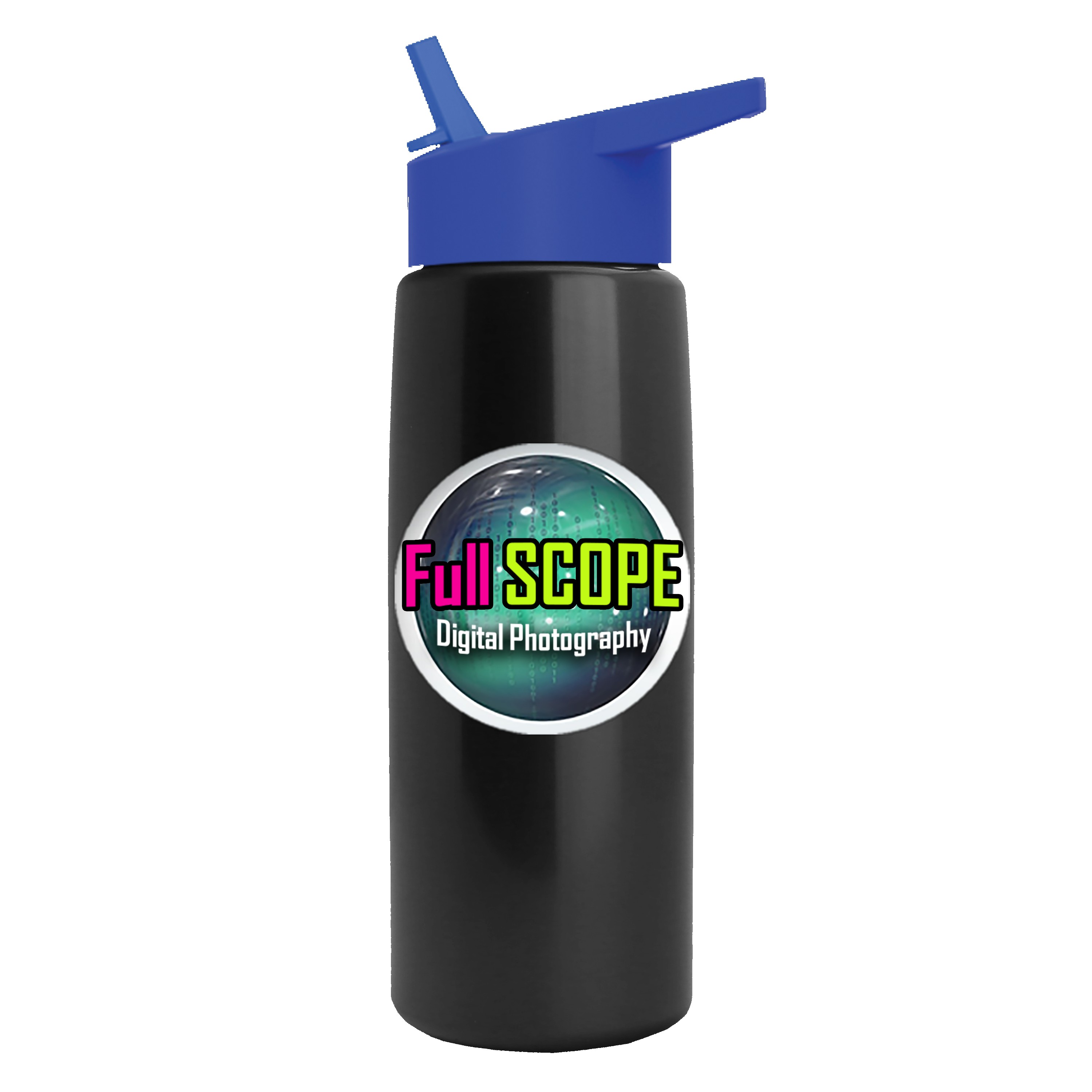 Picture of Garyline® Flair Tritan® Metallike Bottle with Flip-Straw Lid - 26 oz.