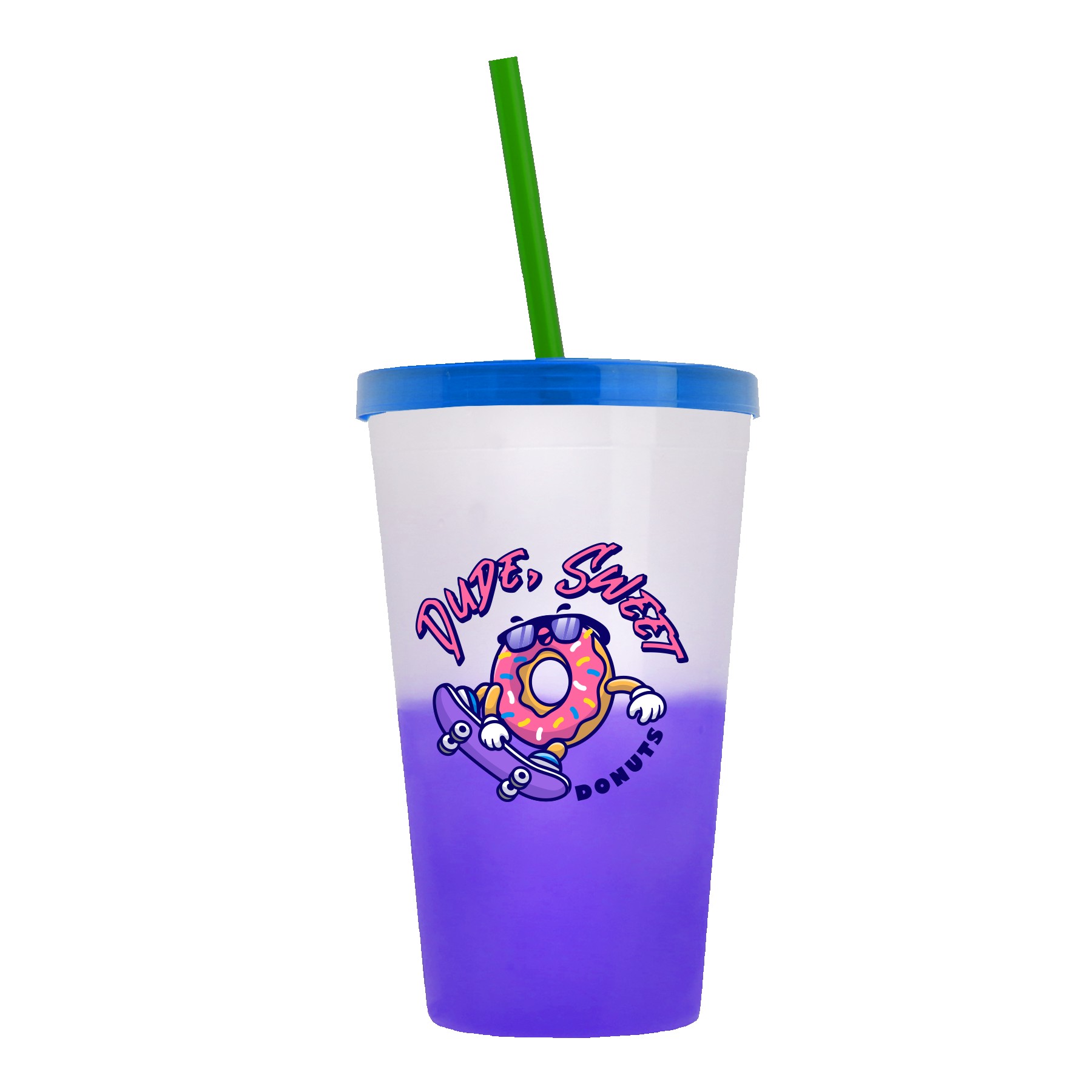 Picture of Garyline® Cups-on-the-Go Color-Changing Sport Sipper - 22 oz.