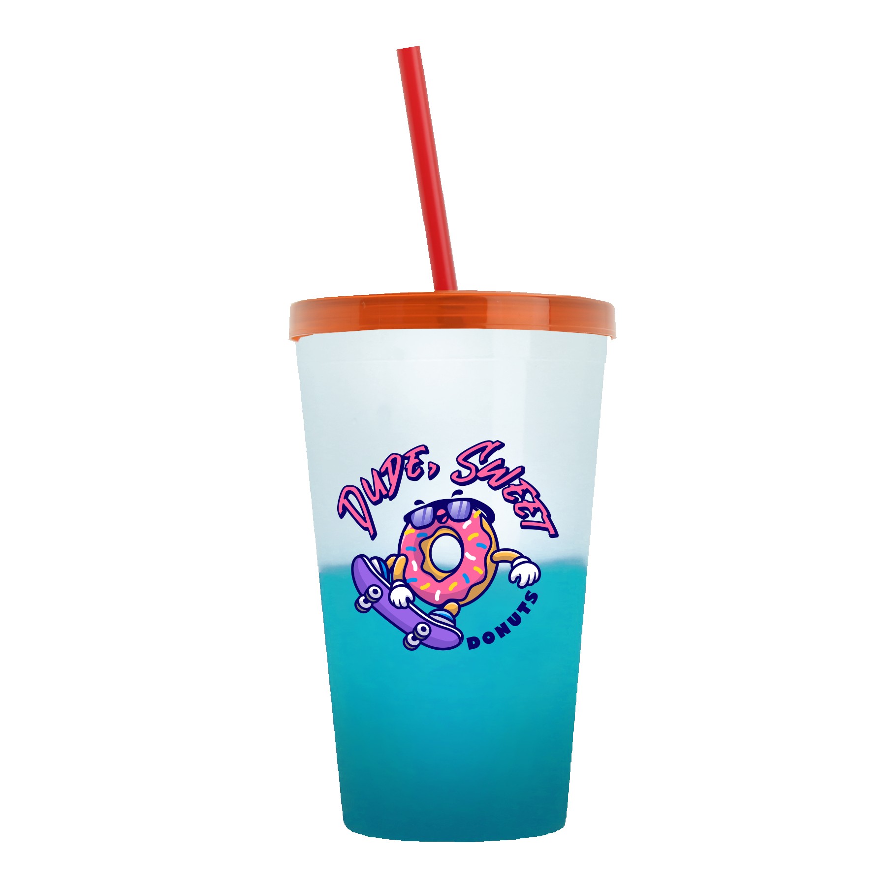 Picture of Garyline® Cups-on-the-Go Color-Changing Sport Sipper - 22 oz.
