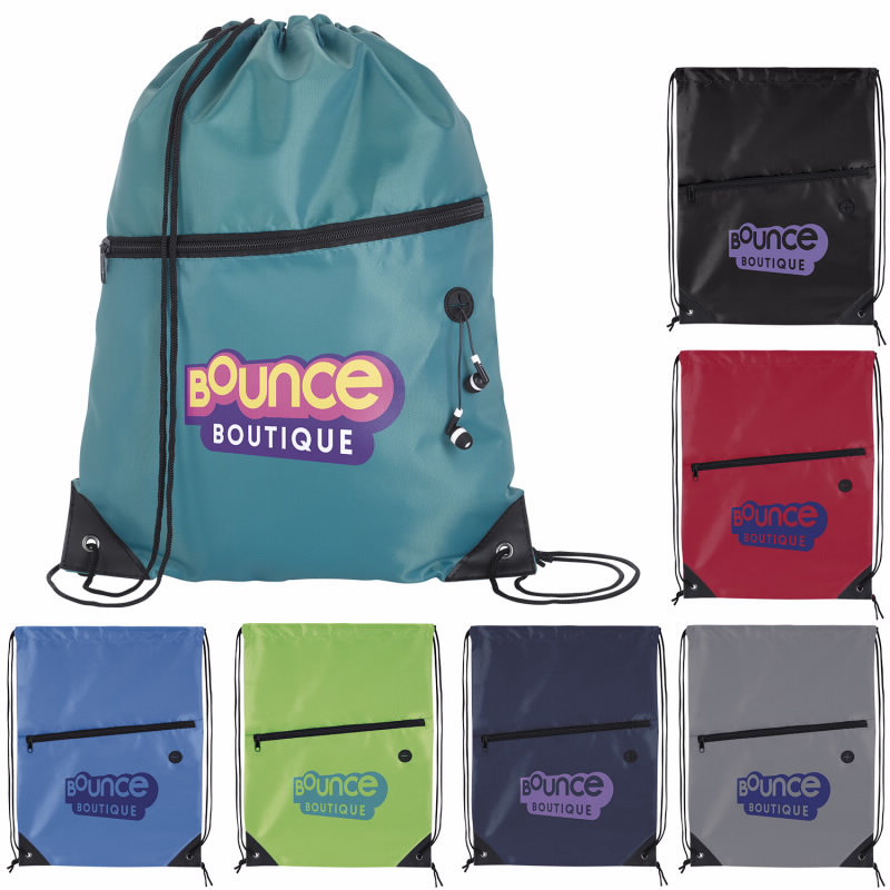 Picture of Good Value™ Front Zip Drawstring Backpack