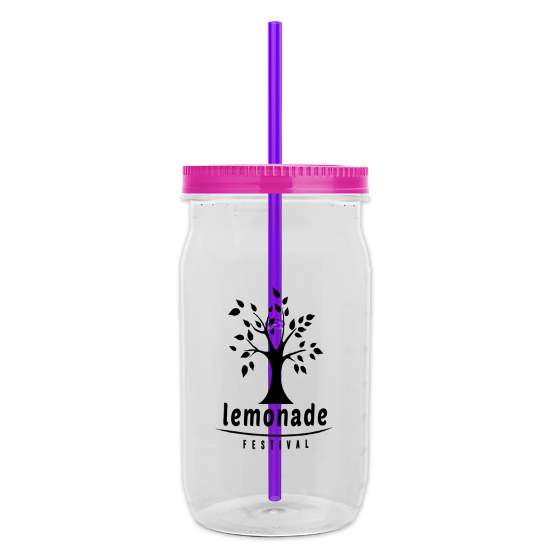 Picture of Garyline® Tritan® Mason Jar with Lid and Straw - 27 oz.