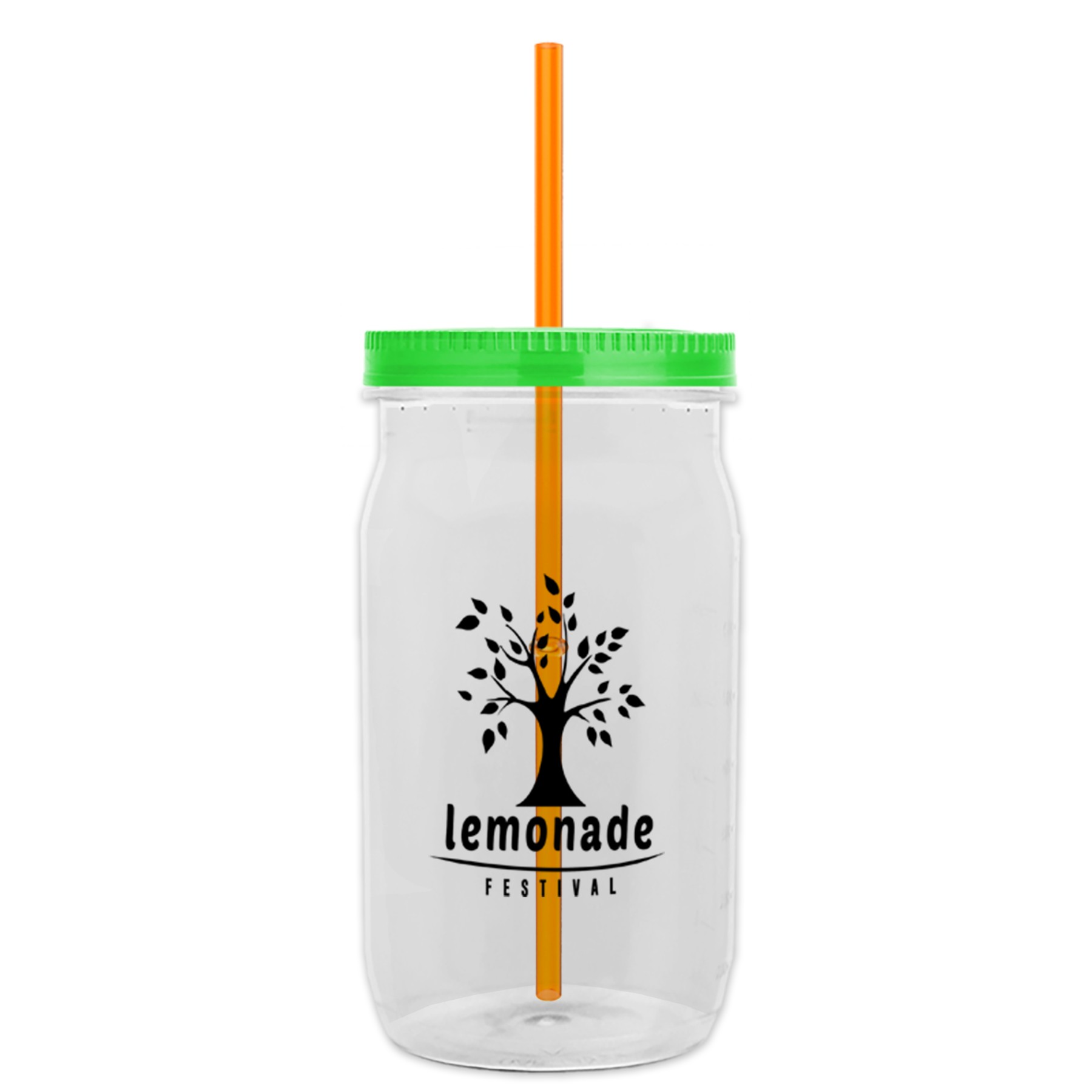 Picture of Garyline® Tritan® Mason Jar with Lid and Straw - 27 oz.