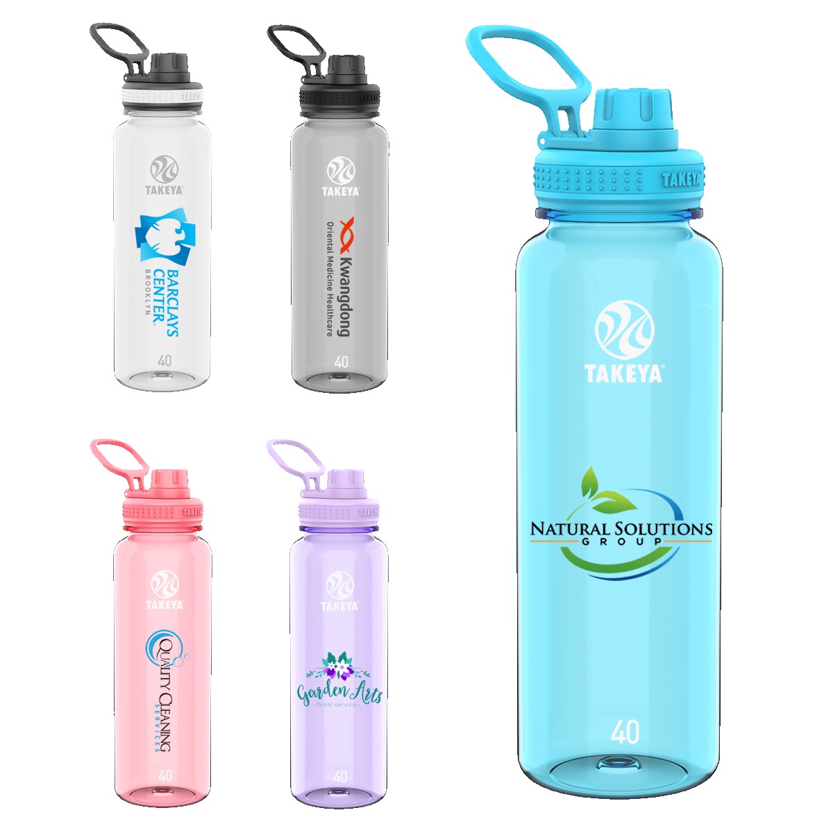 Picture of Takeya® 40 Oz. Tritan™ Bottle w/Spout Lid (Full Color Digital)