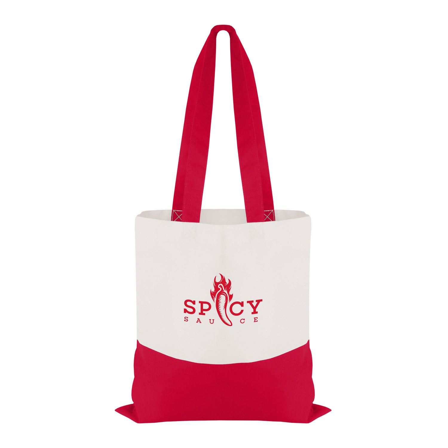 Picture of Good Value™ Cotton Colored Accent Flat Tote