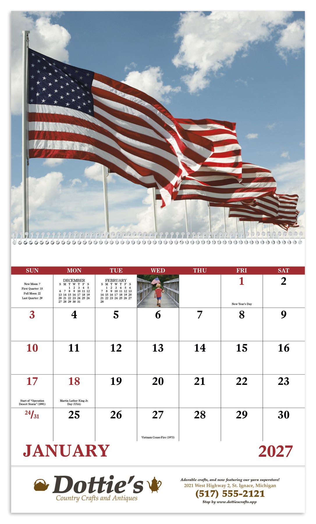 Picture of Good Value™ Celebrate America - Spiral Calendar