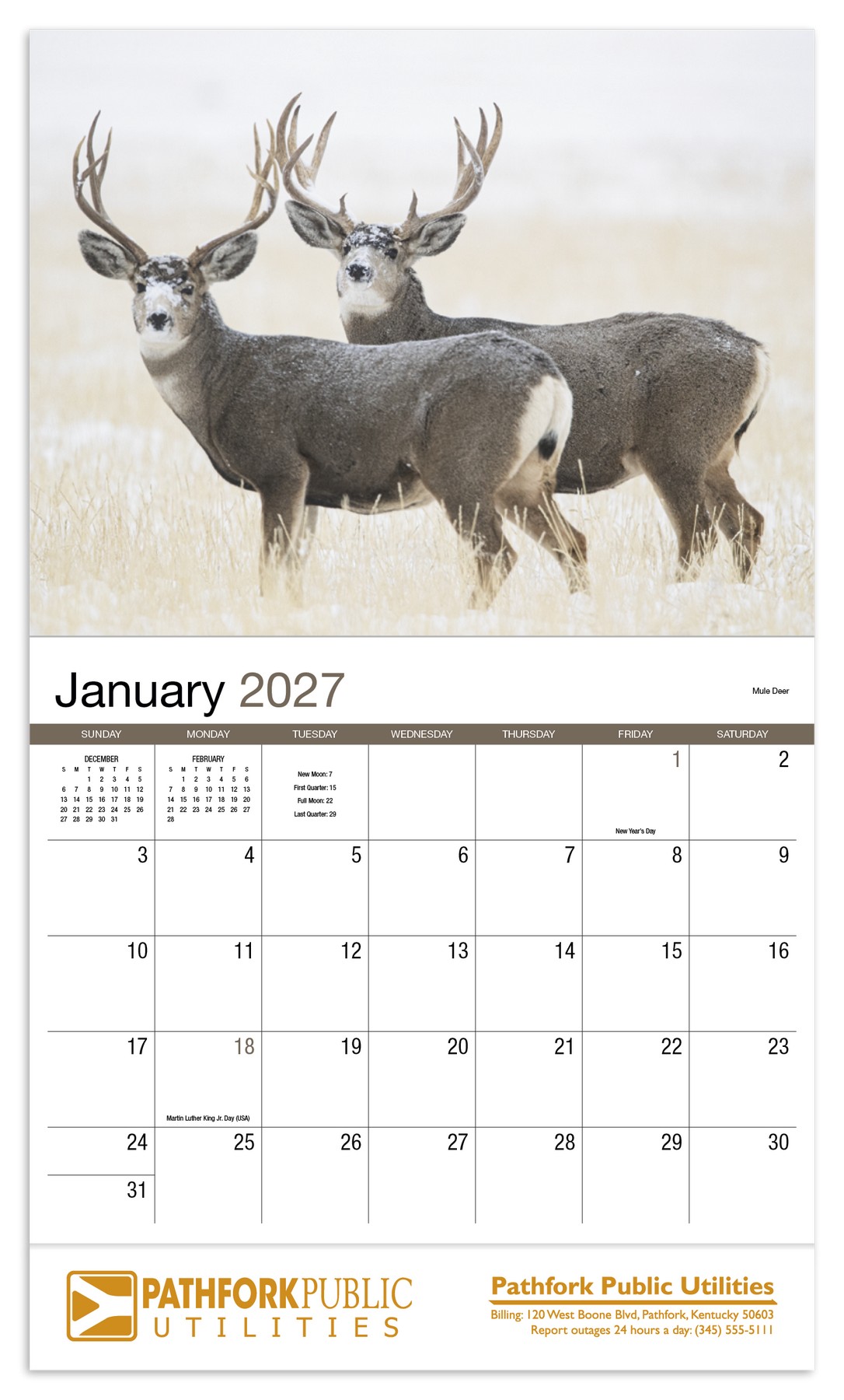 Picture of HotLine® Products Wildlife Appointment Calendar - Stapled