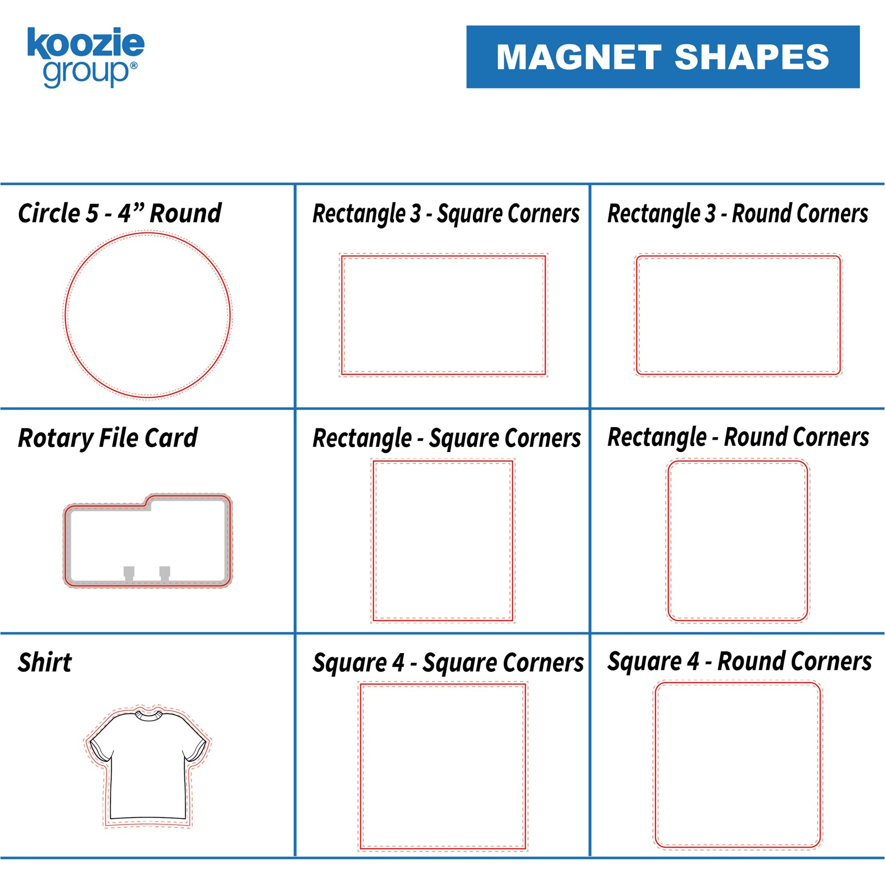 Picture of Good Value™ 20 Mil Large Stock Shape Magnet