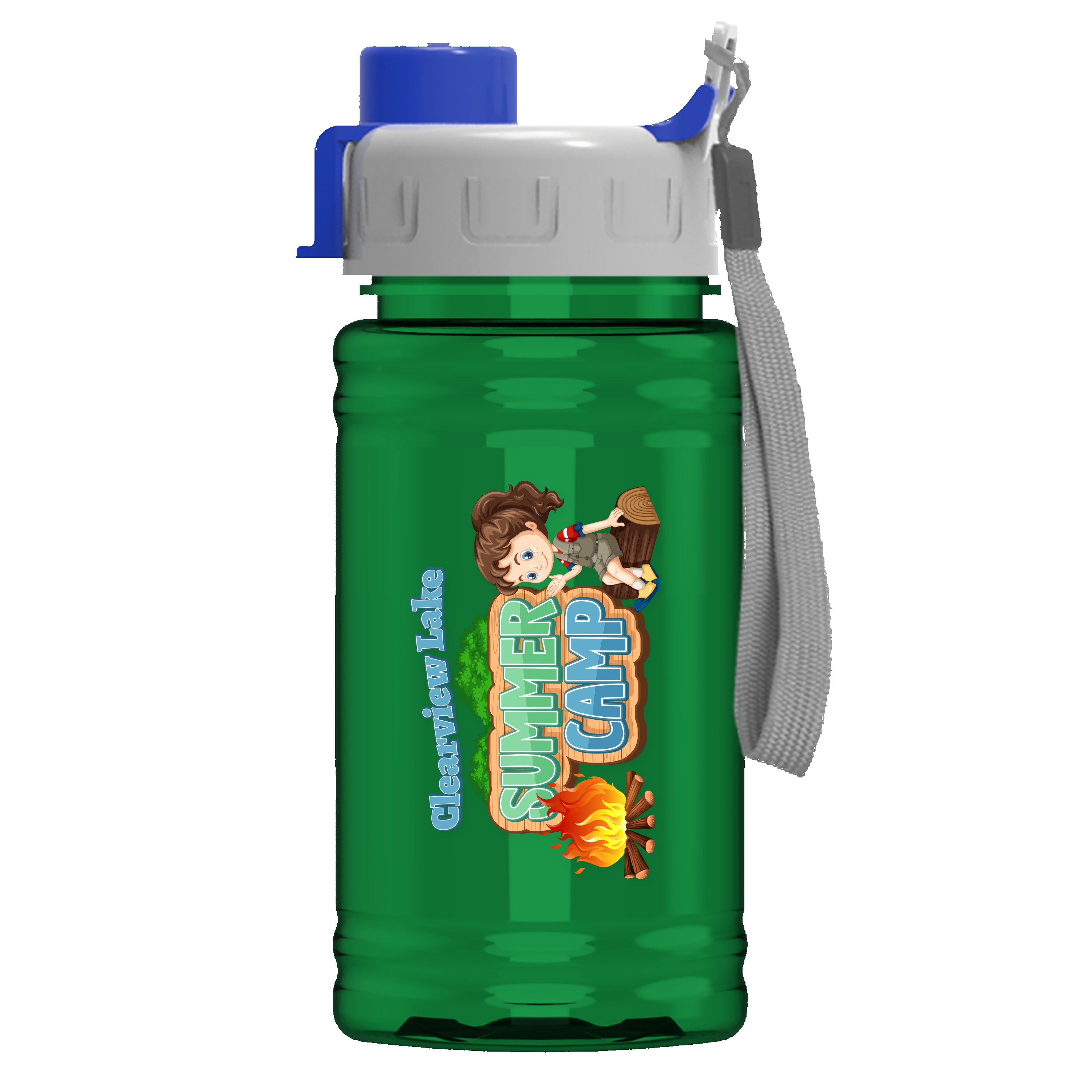Picture of Garyline® Mini RPET Bottle with Quick-Snap Lid - 16 oz.
