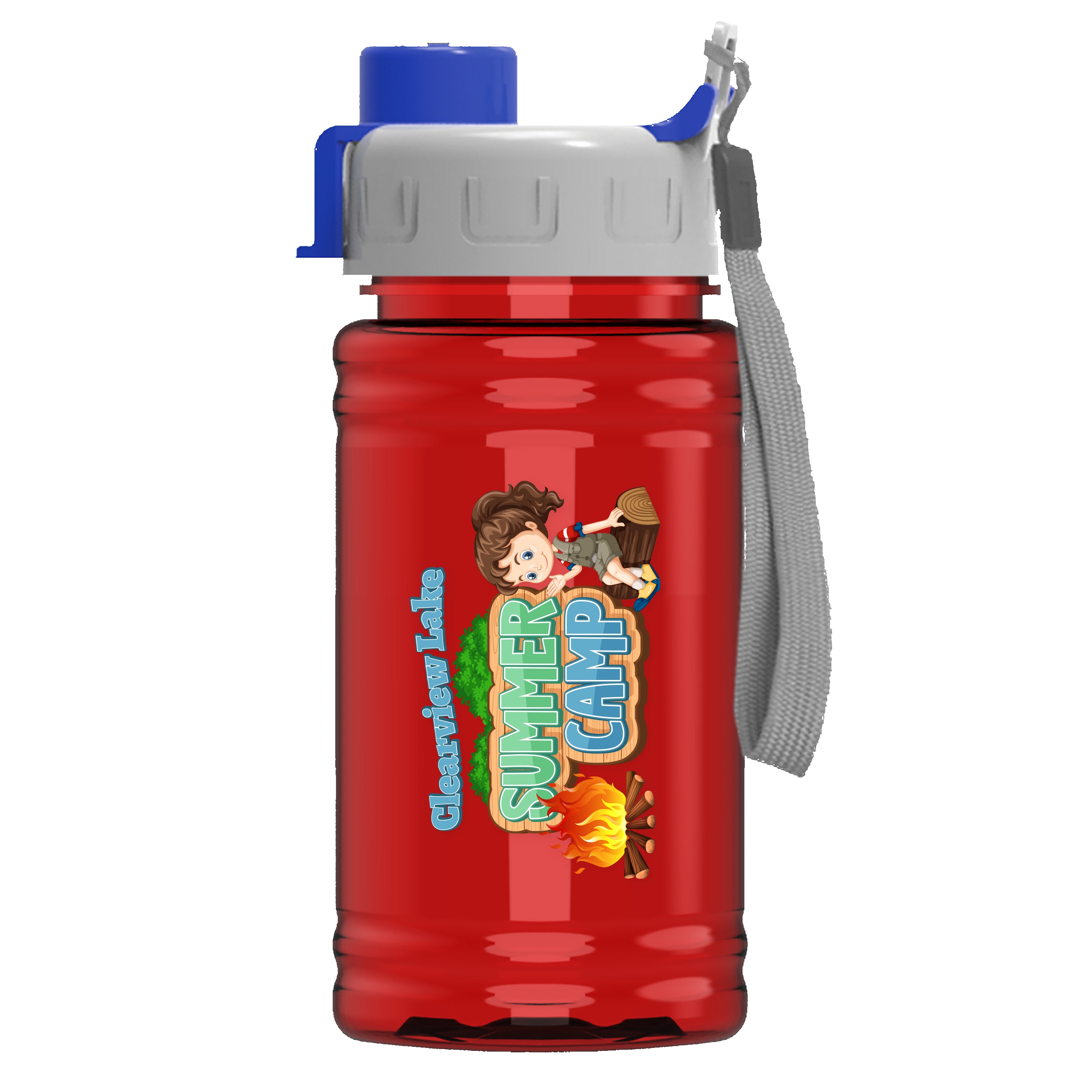 Picture of Garyline® Mini RPET Bottle with Quick-Snap Lid - 16 oz.