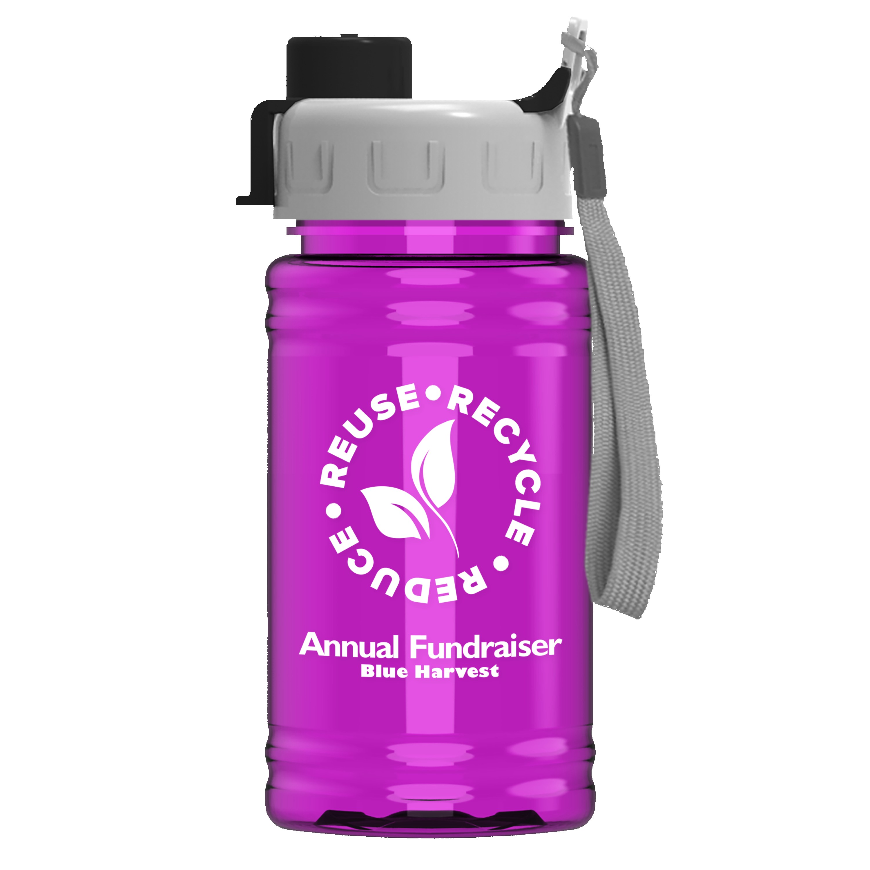 Picture of Garyline® Mini RPET Bottle with Quick-Snap Lid - 16 oz.