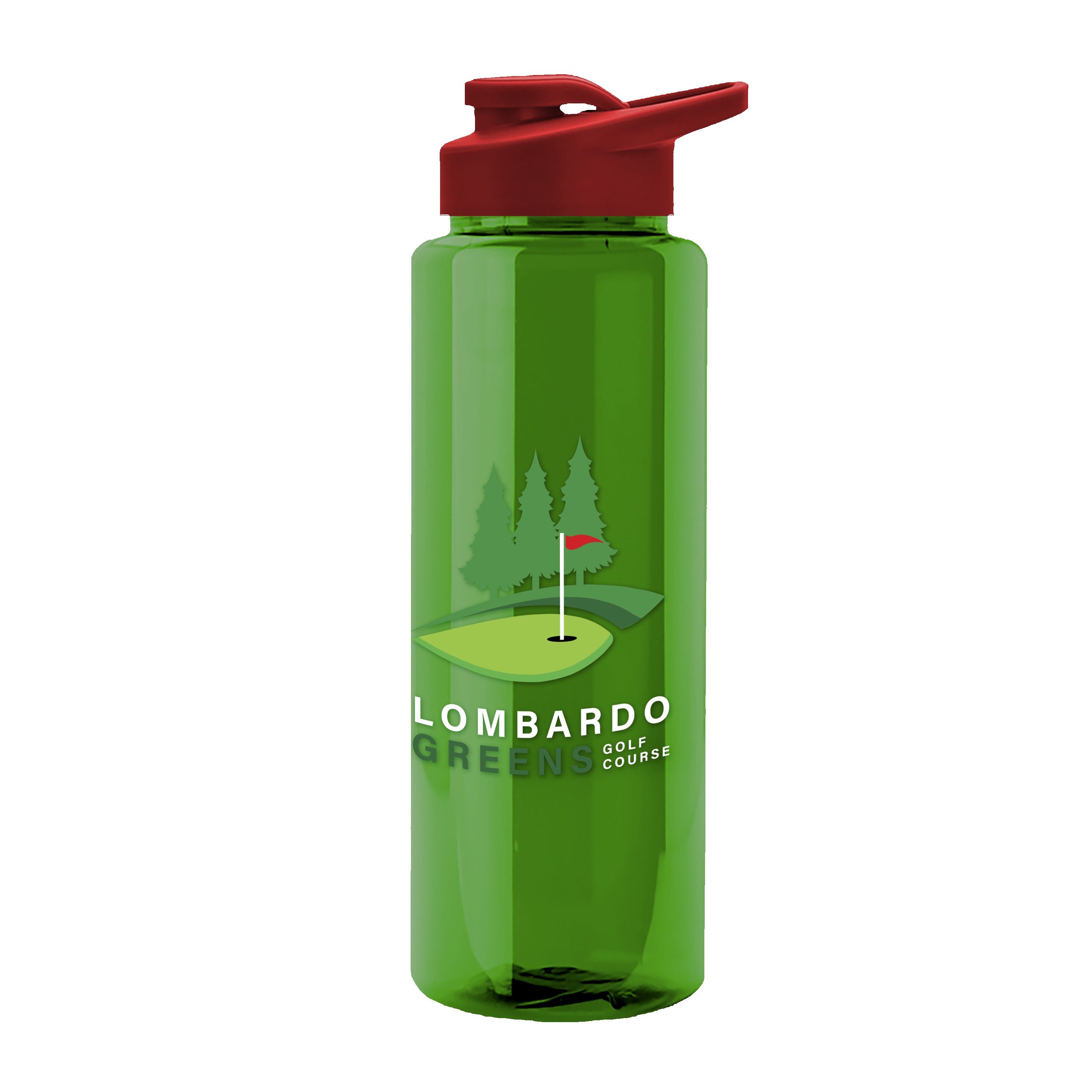 Picture of Garyline® Slim Fit RPET Bottle with Drink-Thru Lid - 32 oz.