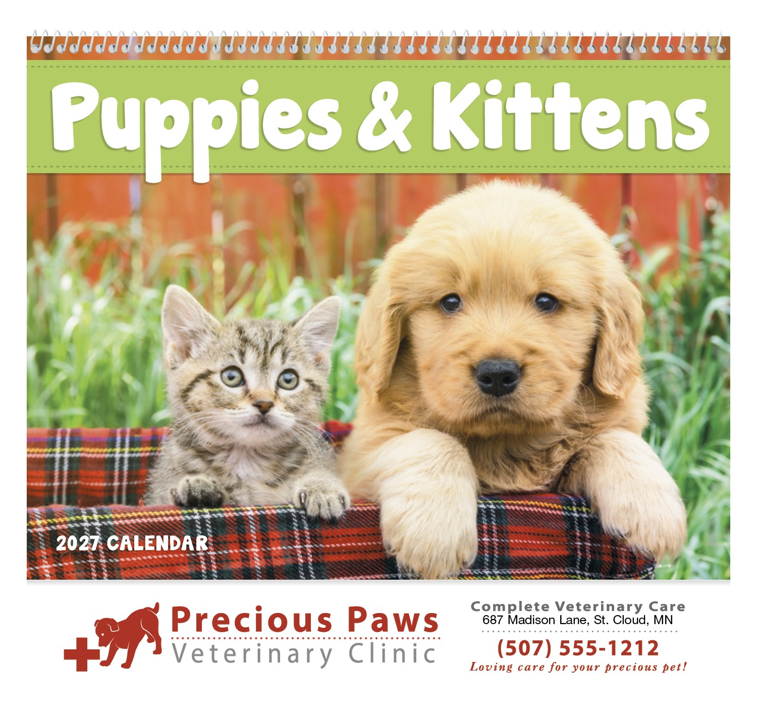 Picture of Good Value™ Puppies & Kittens - Spiral Calendar