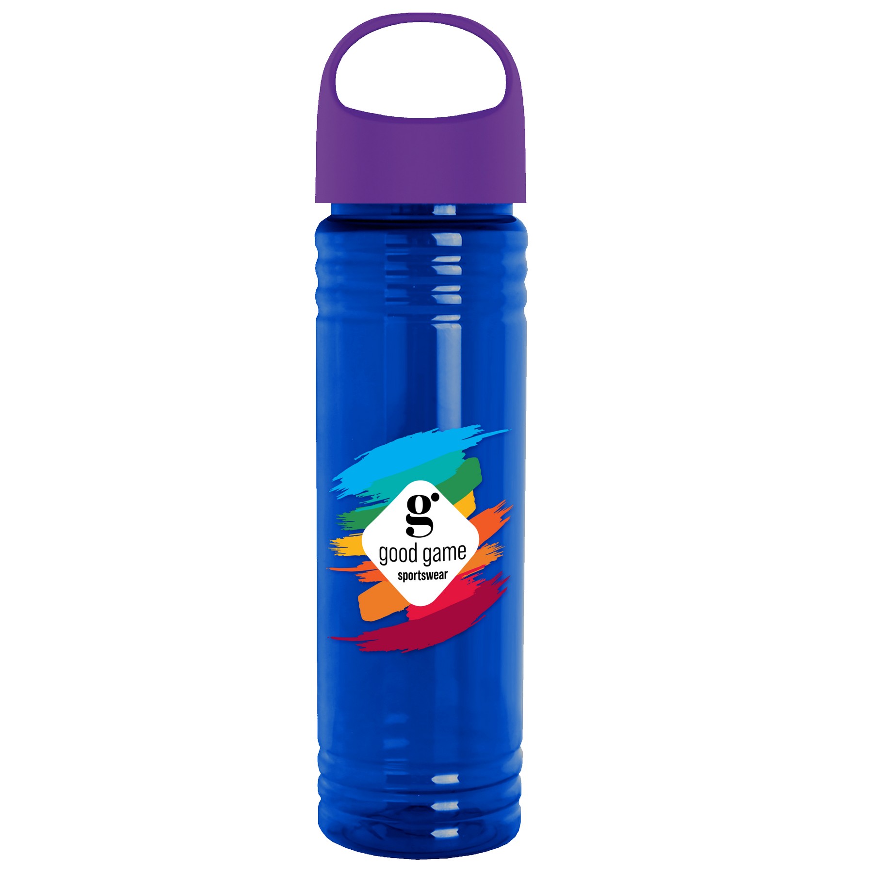Picture of Garyline® Slim Fit RPET Bottle with Oval Crest Lid - 24 oz.