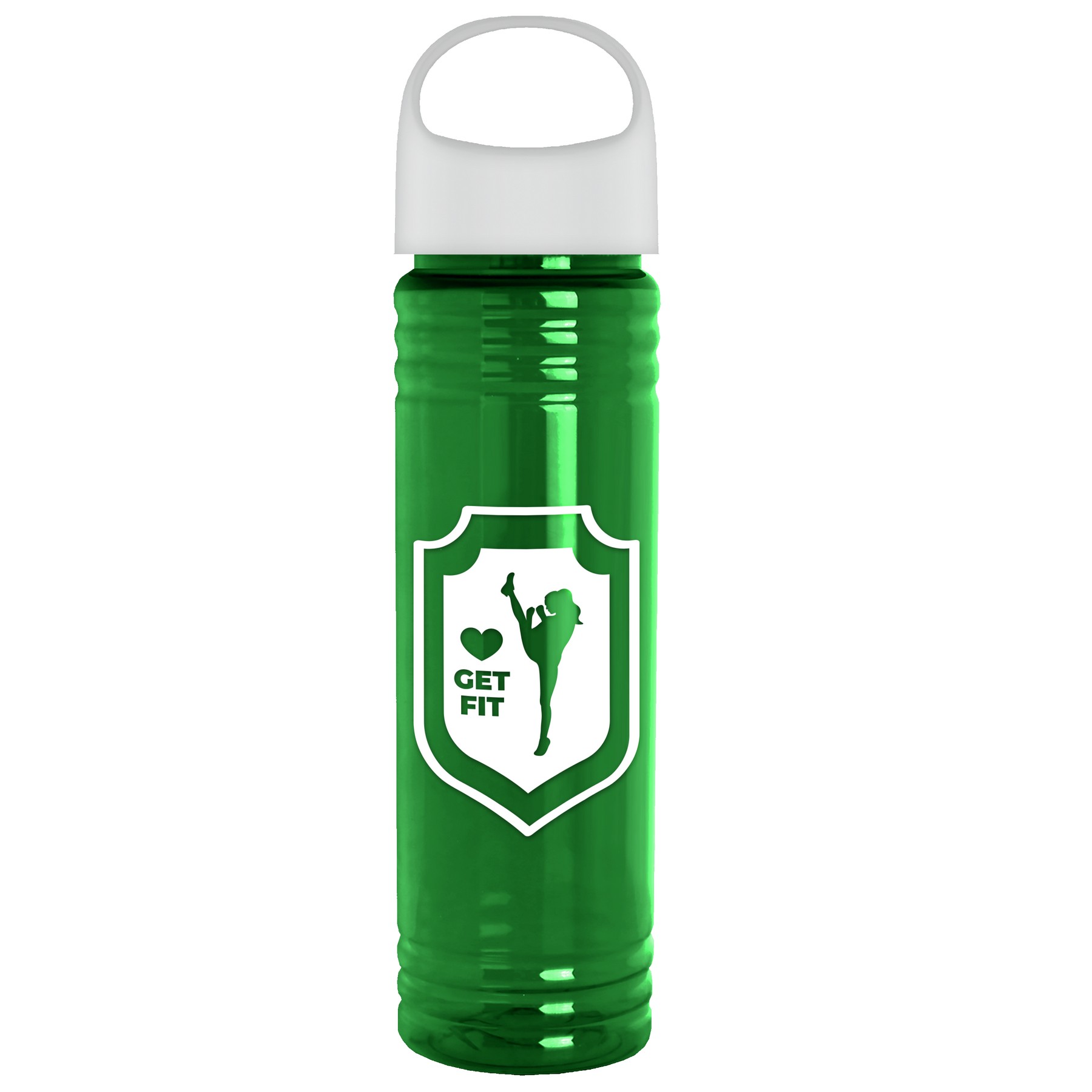Picture of Garyline® Slim Fit RPET Bottle with Oval Crest Lid - 24 oz.