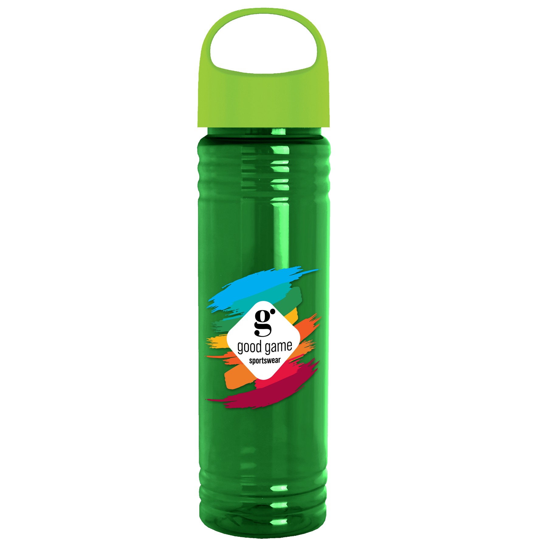 Picture of Garyline® Slim Fit RPET Bottle with Oval Crest Lid - 24 oz.