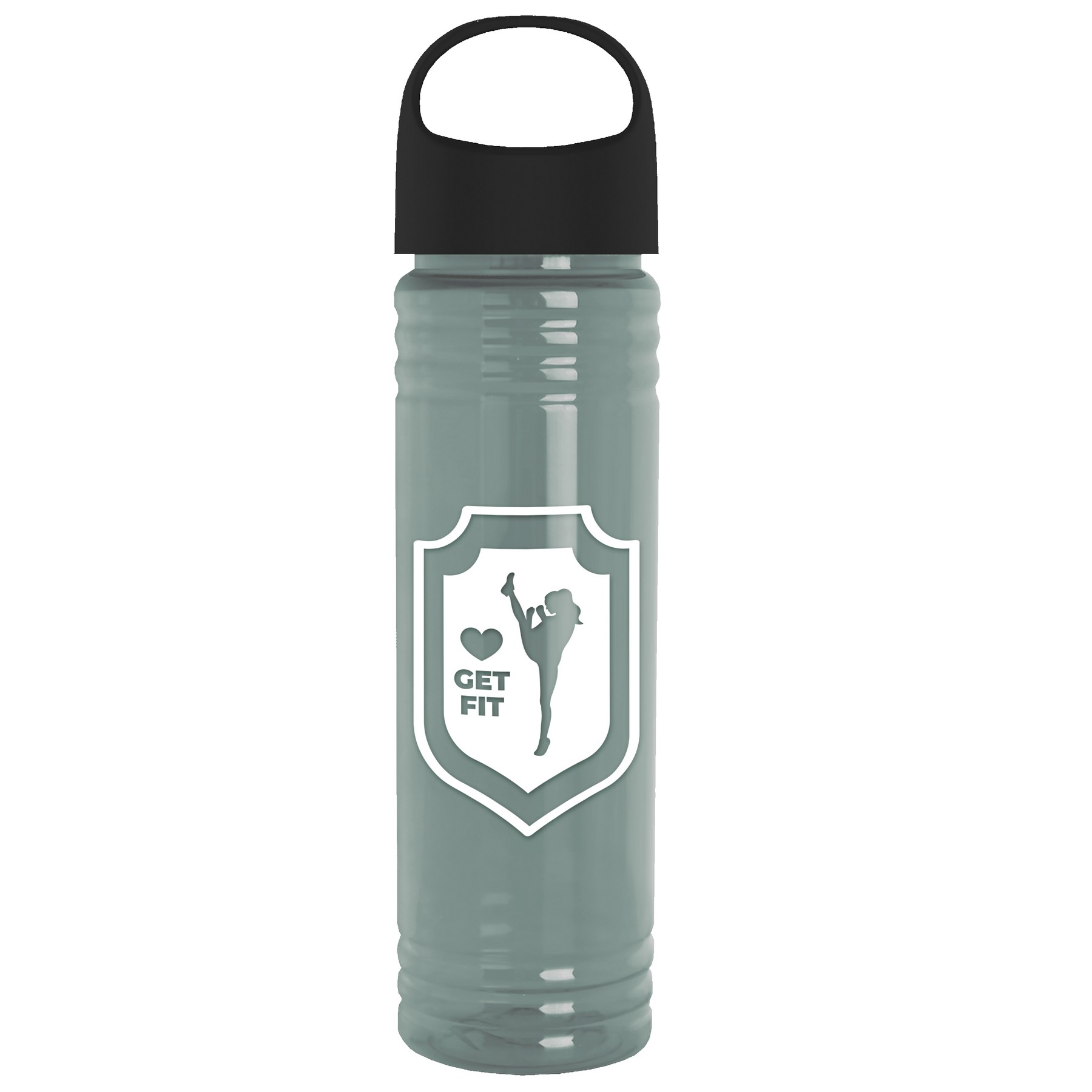 Picture of Garyline® Slim Fit RPET Bottle with Oval Crest Lid - 24 oz.