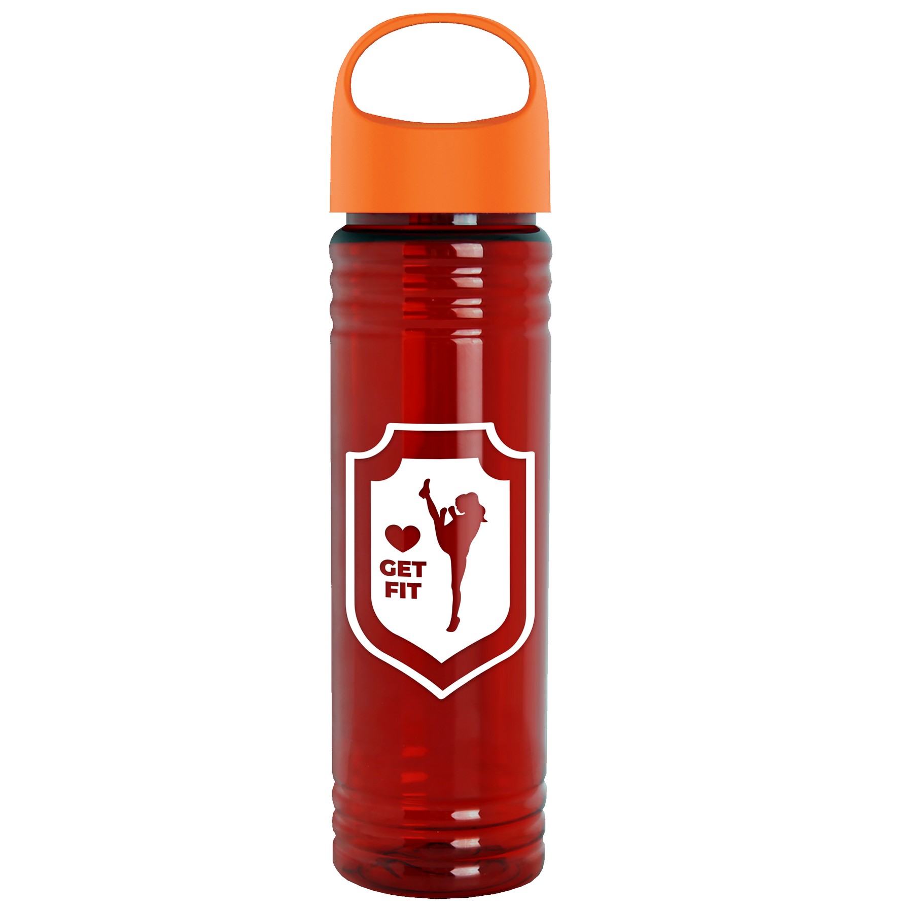 Picture of Garyline® Slim Fit RPET Bottle with Oval Crest Lid - 24 oz.