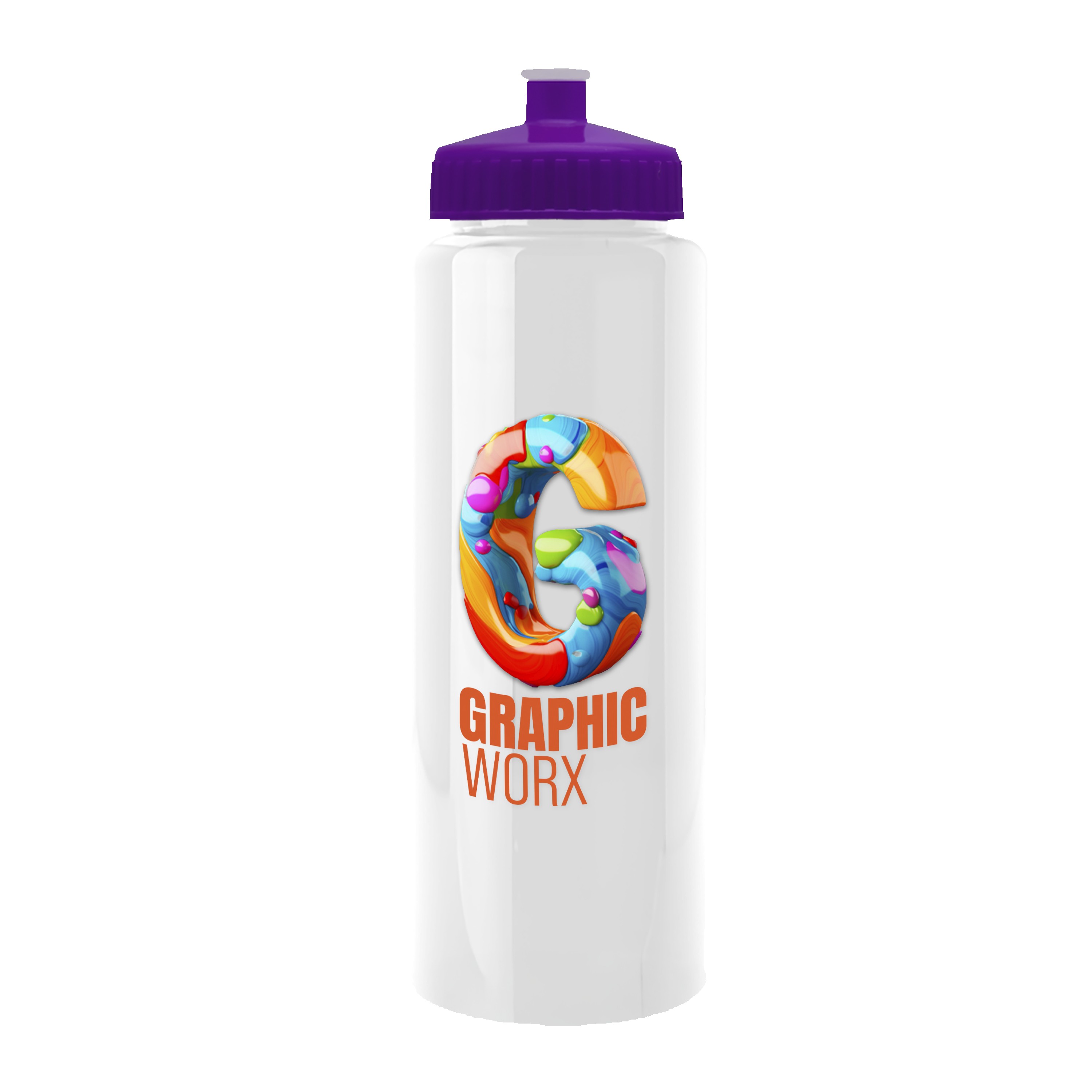 Picture of Garyline® Slim Fit RPET Bottle with Push-Pull Lid - 32 oz.