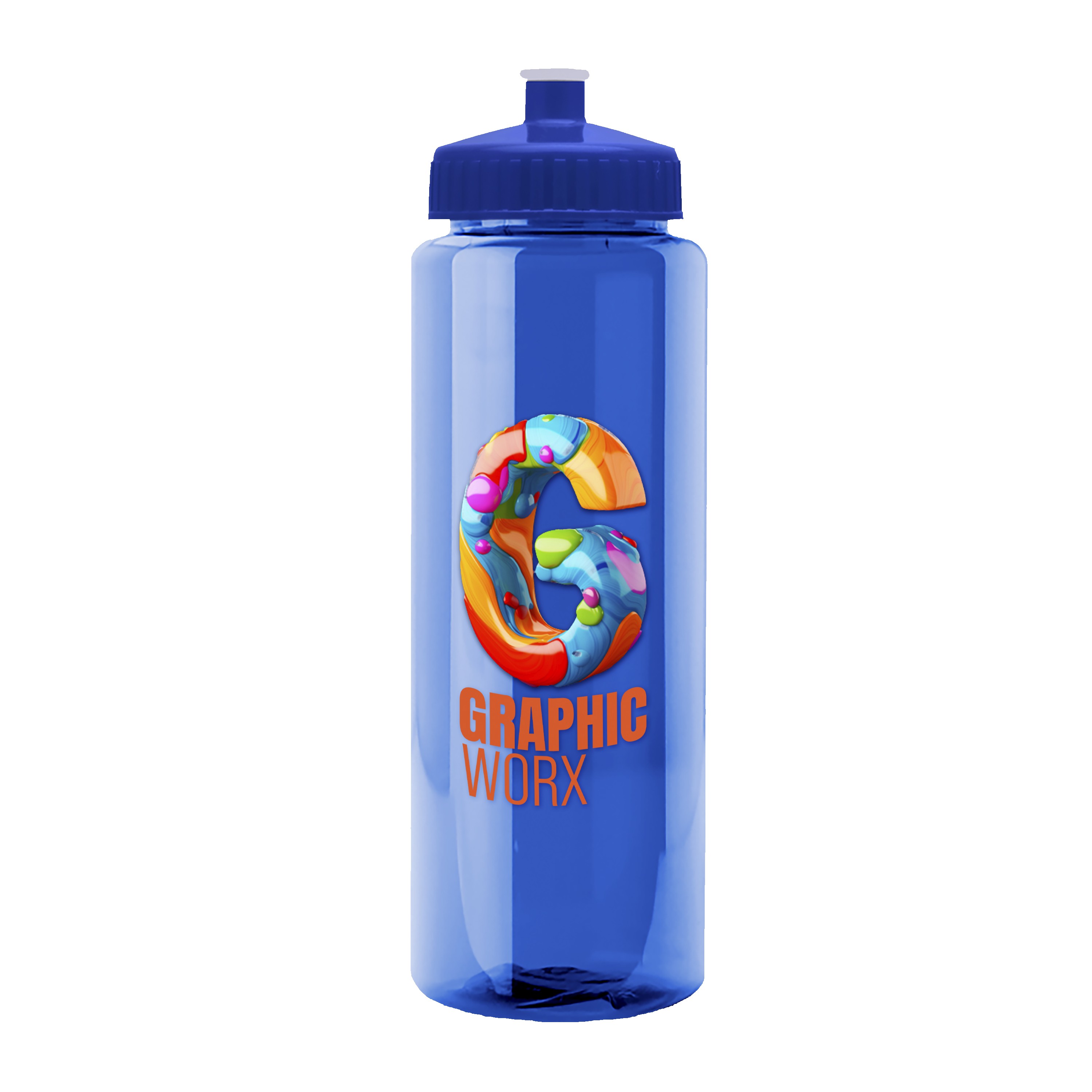 Picture of Garyline® Slim Fit RPET Bottle with Push-Pull Lid - 32 oz.