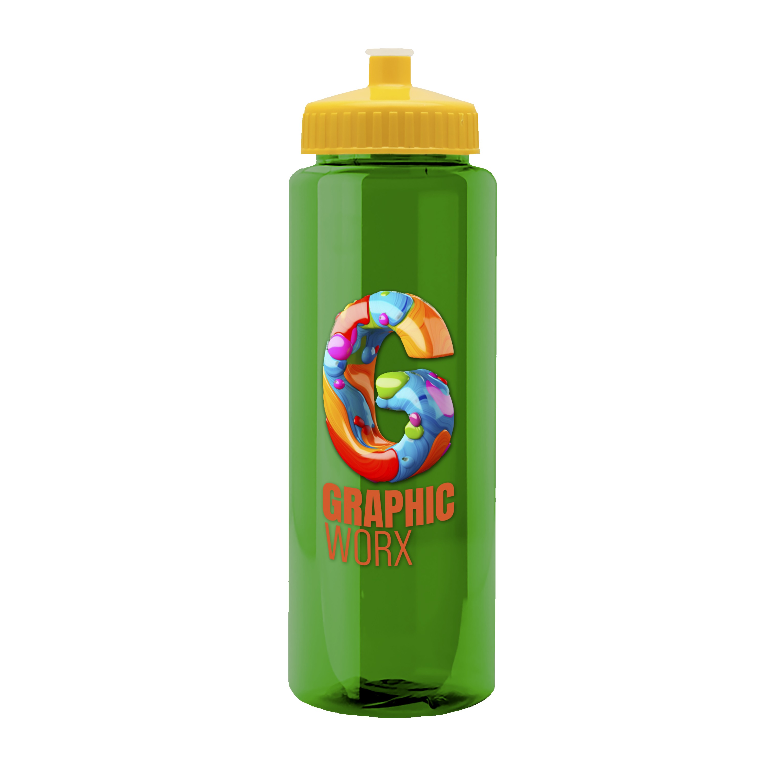 Picture of Garyline® Slim Fit RPET Bottle with Push-Pull Lid - 32 oz.