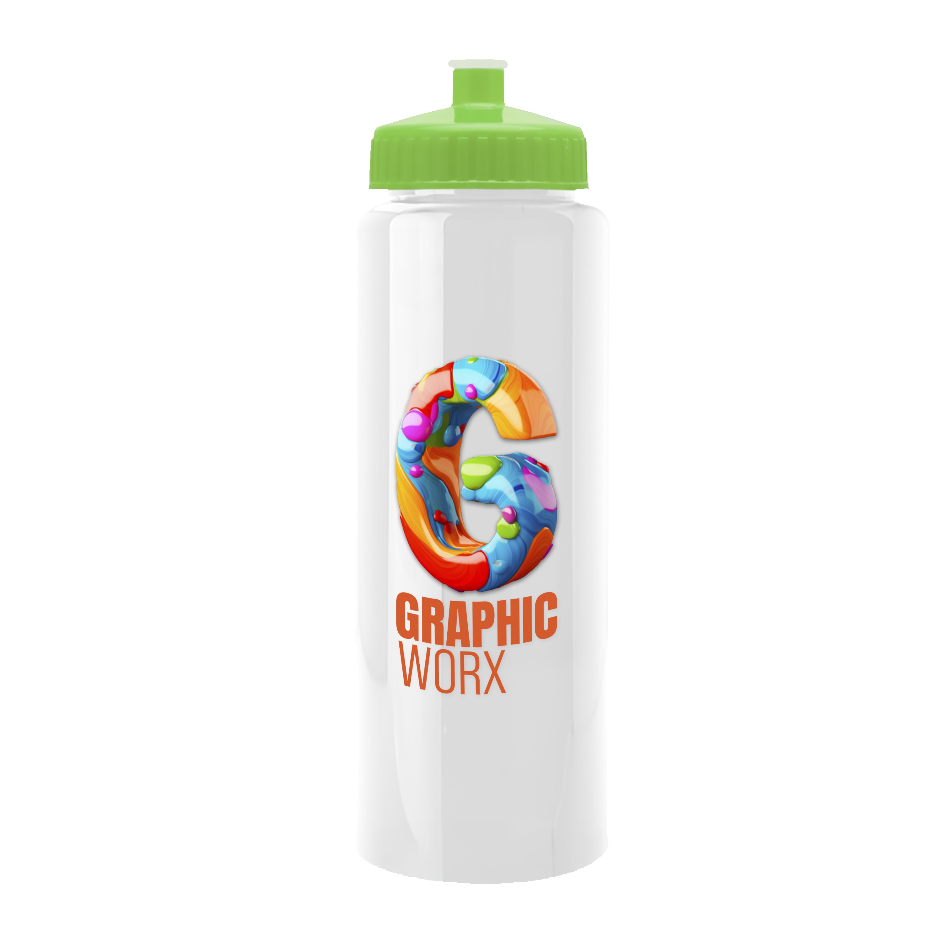Picture of Garyline® Slim Fit RPET Bottle with Push-Pull Lid - 32 oz.
