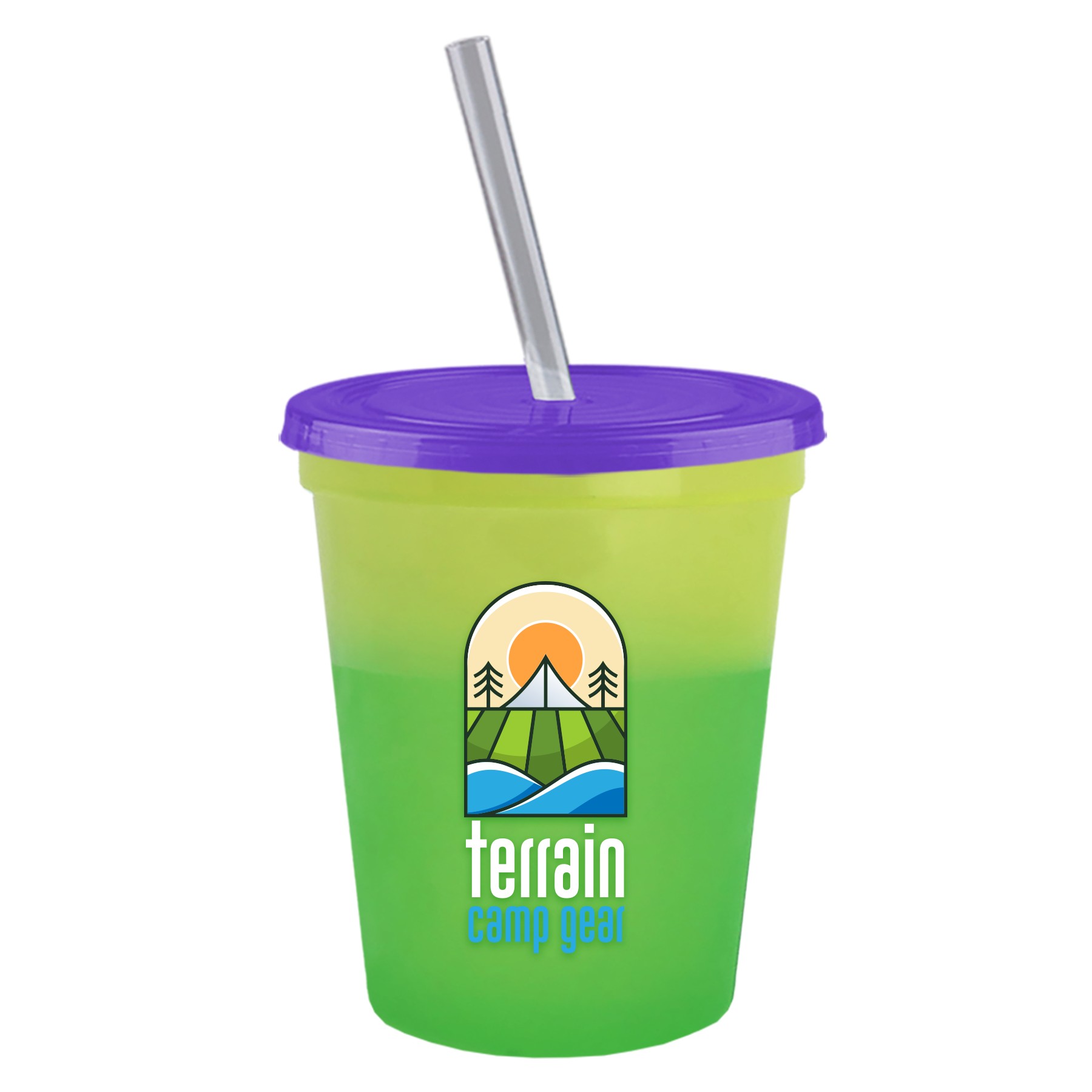 Picture of Garyline® Cups-on-the-Go Color-Changing Sport Sipper - 16 oz.