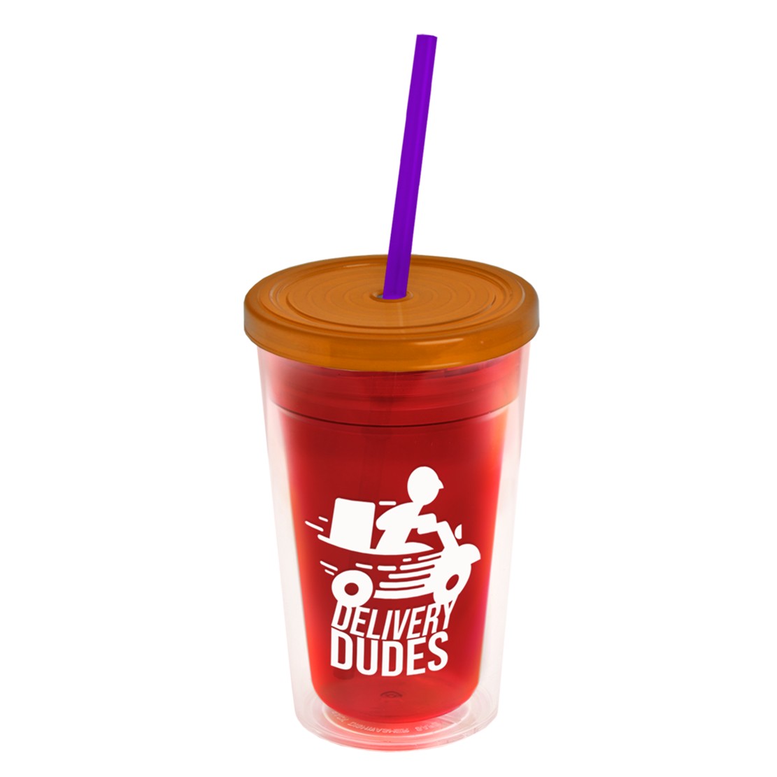 Picture of Garyline® Transparent Tumbler with Straw Lid - 16 oz.